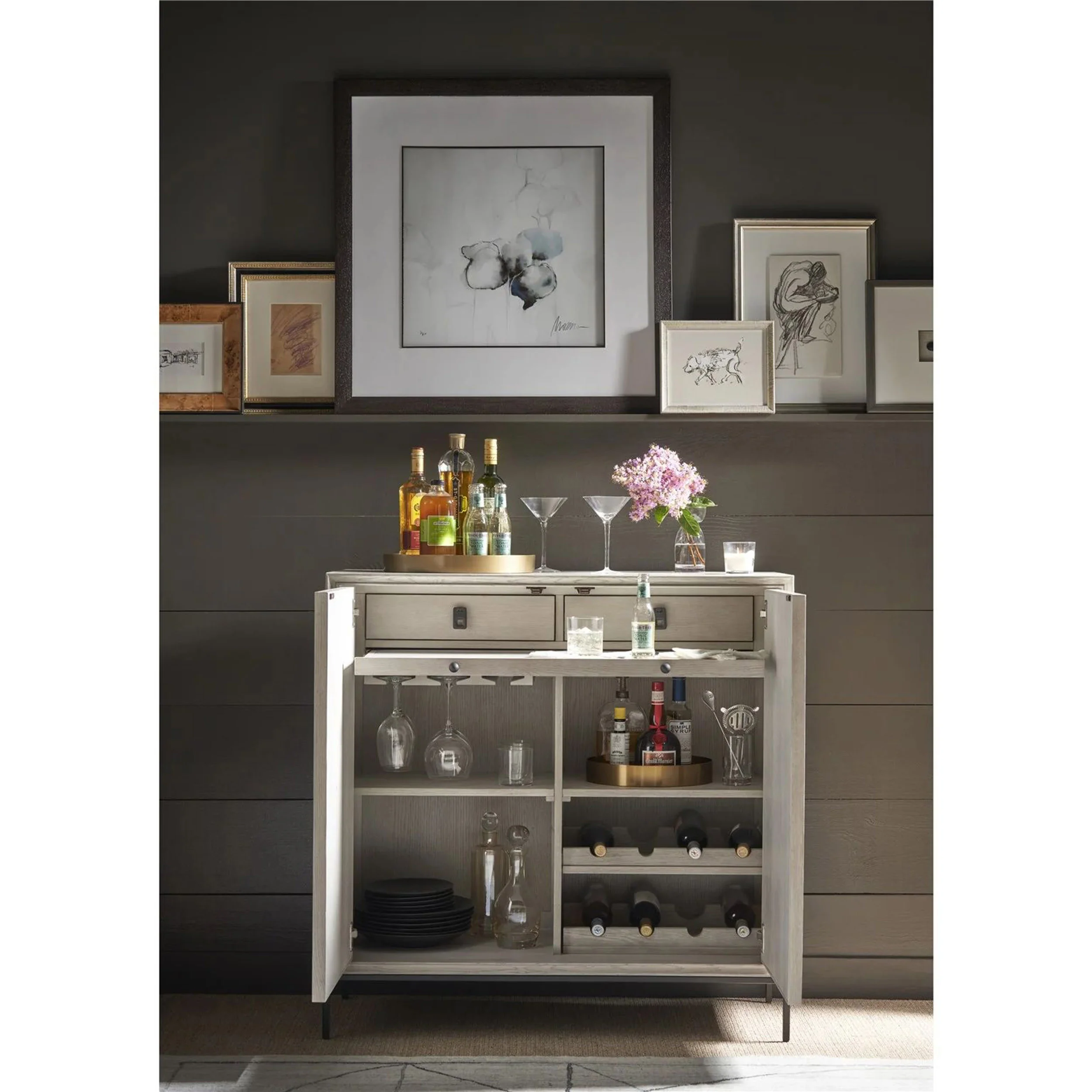 Odessa Bar Cabinet, Rolling Fog - Image 5