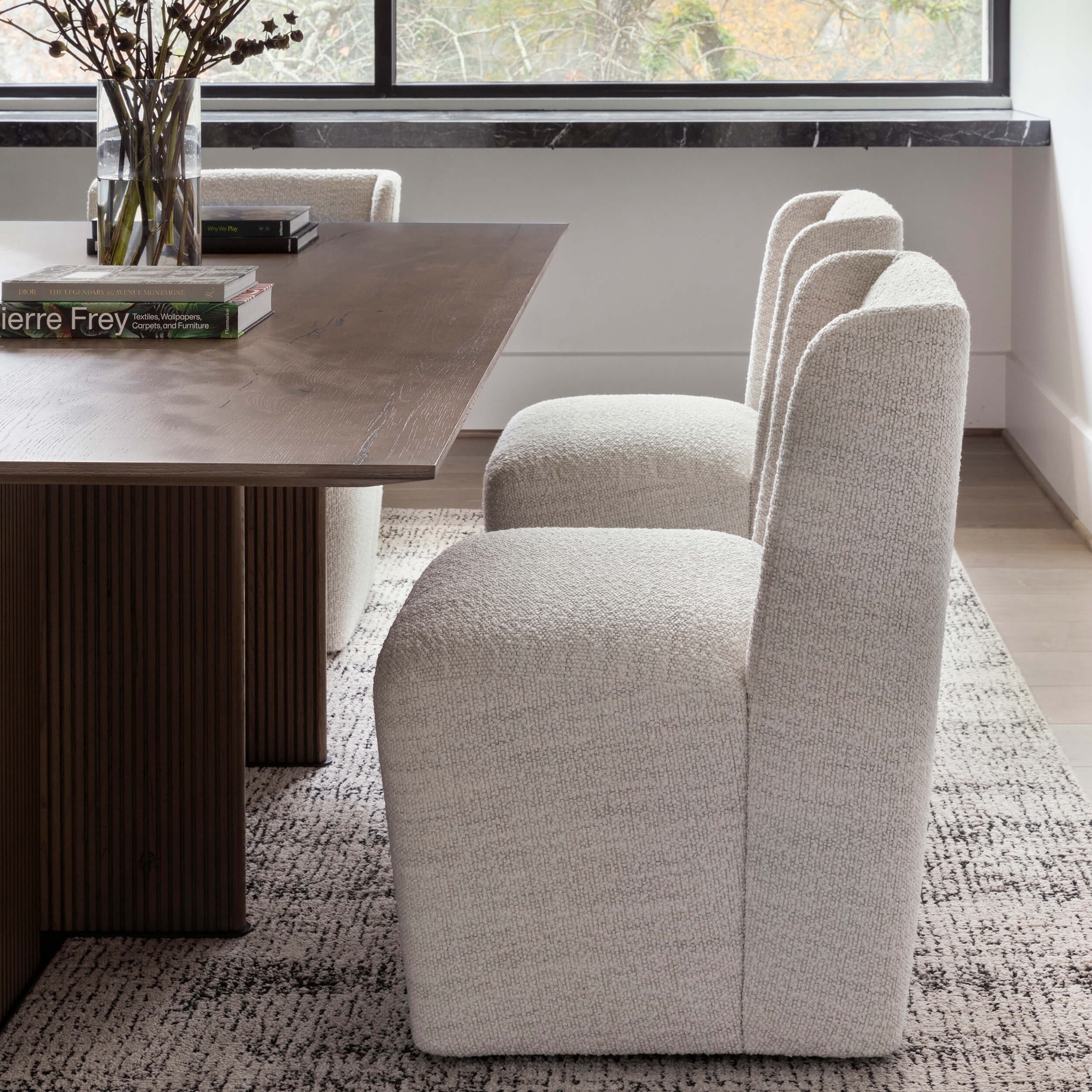 Odin Gliding Dining Chair, Merino Pearl, Set of 2 - Image 5
