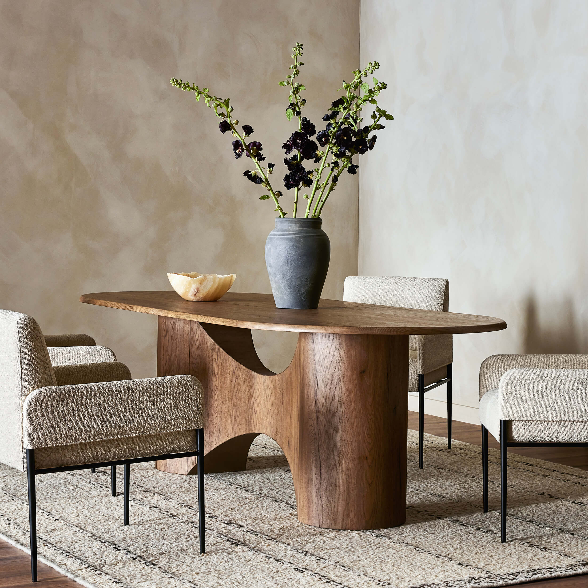 Olexey Oval Dining Table, Rubbed Light Oak by Four Hands - Image 5