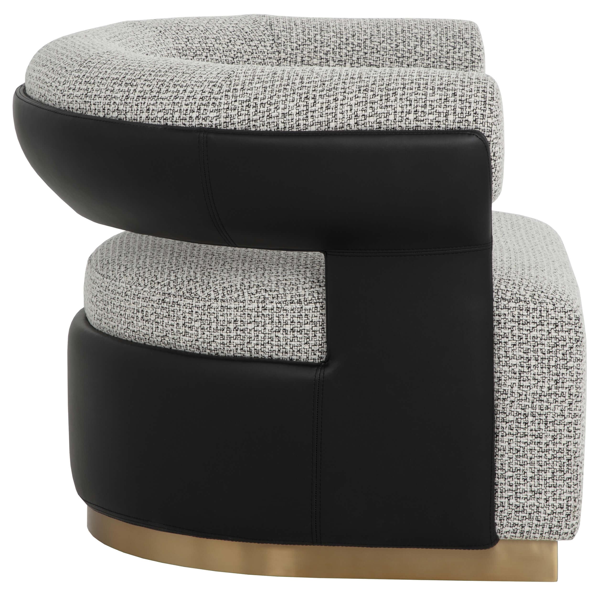 Olida Swivel Chair, Helios Check Black/Napa Black - Image 3