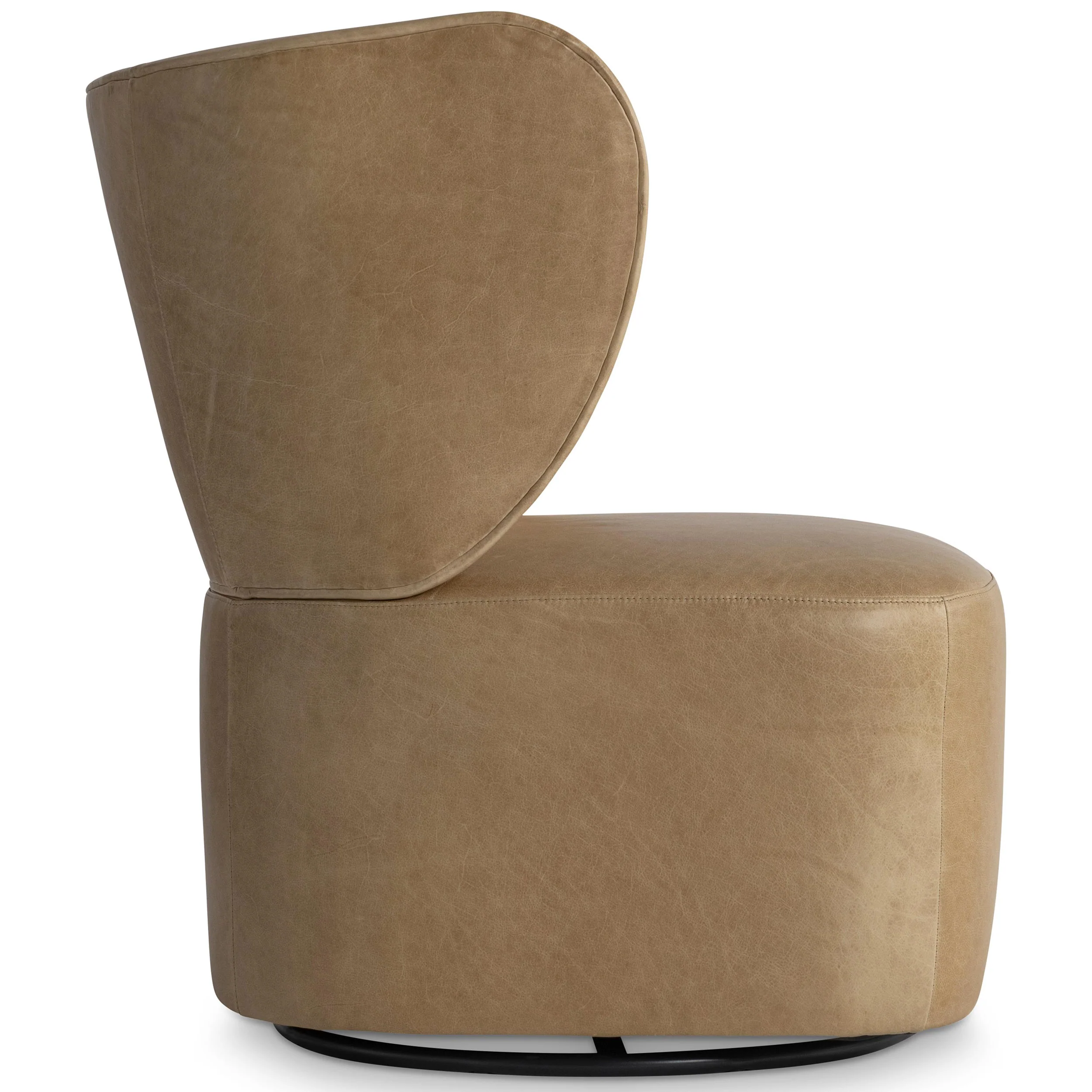 Oliver Leather Swivel Chair, 296-002 - Image 3