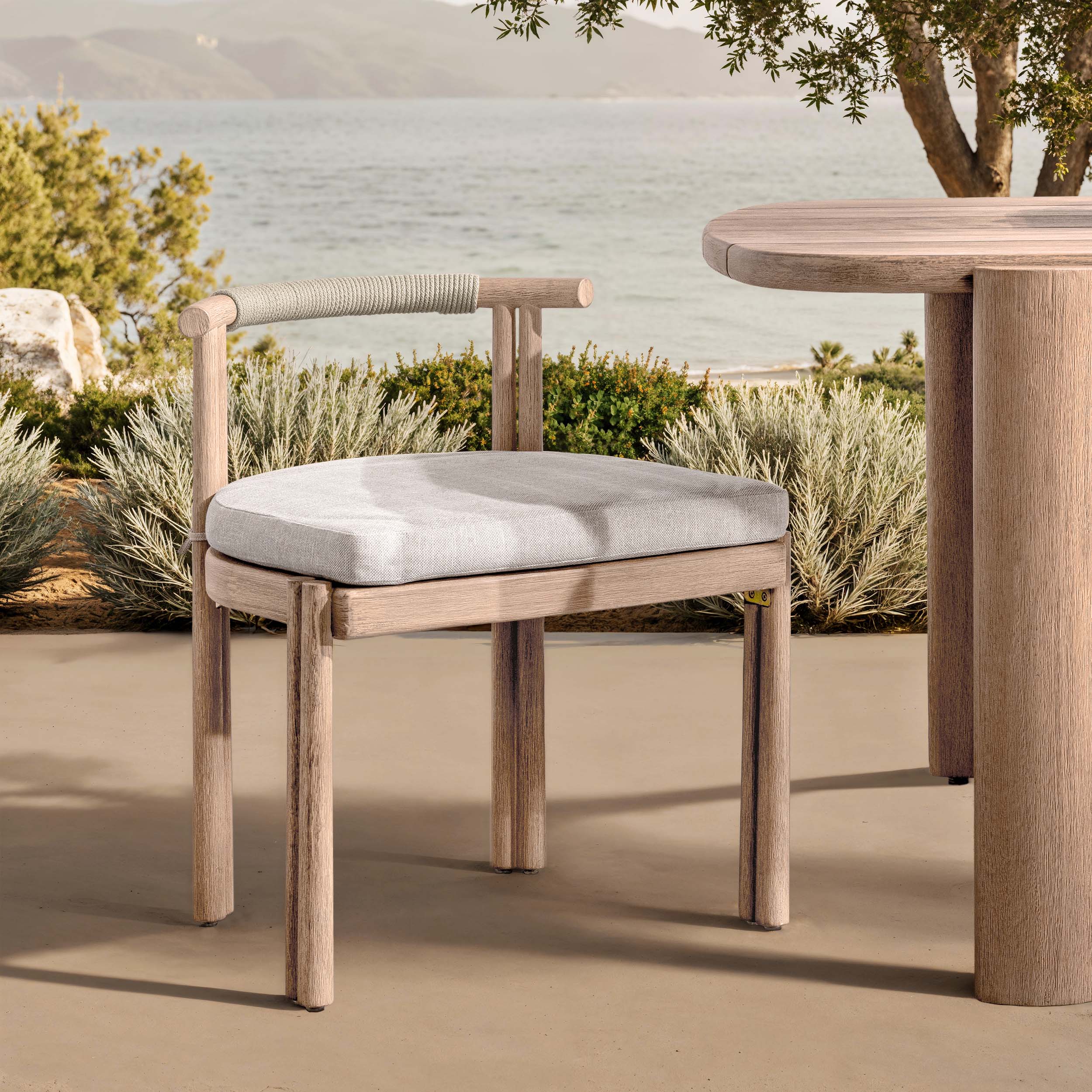 Oliver Outdoor Dining Chair, Butterscotch, Set of 2 - Image 6