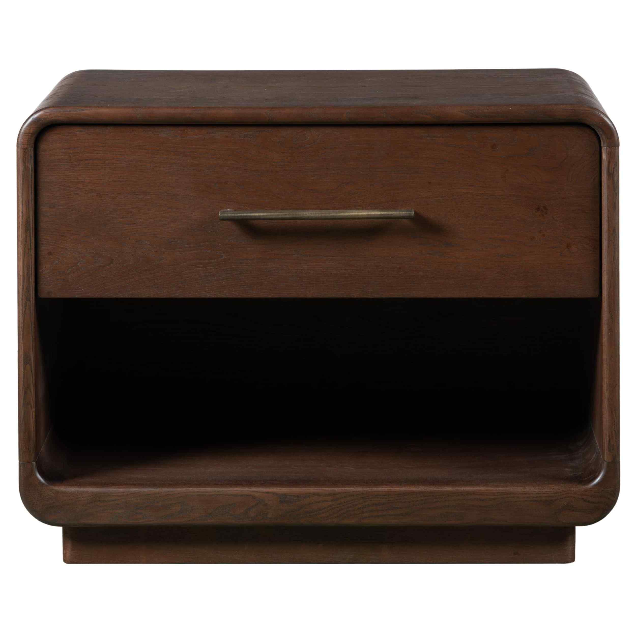 Olivia 1 Drawer Nightstand, Dark Weathered - Image 2