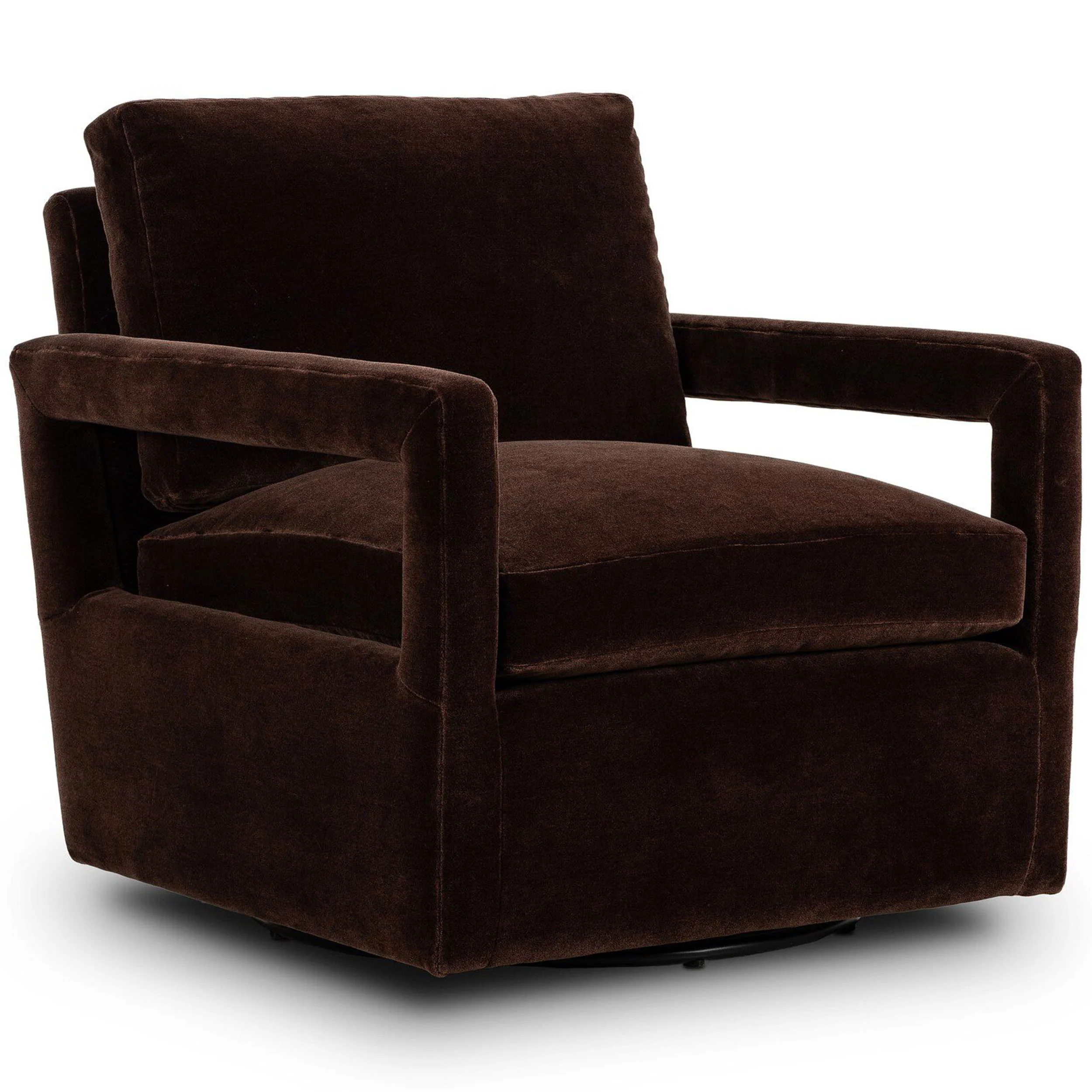Olson Swivel Chair, Monte Chocolate by Four Hands