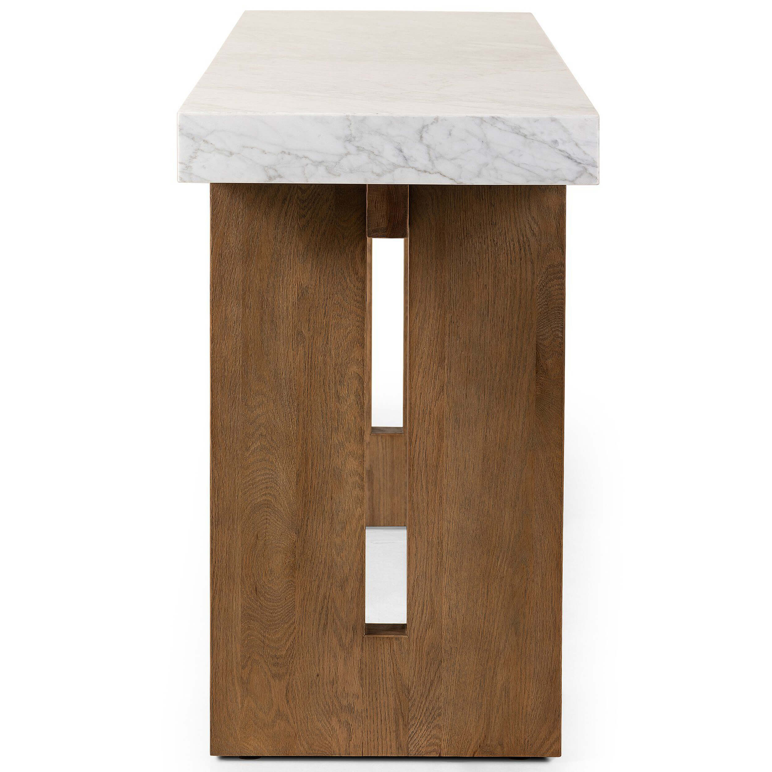 Olympia Console Table, White Marble by Four Hands - Image 3