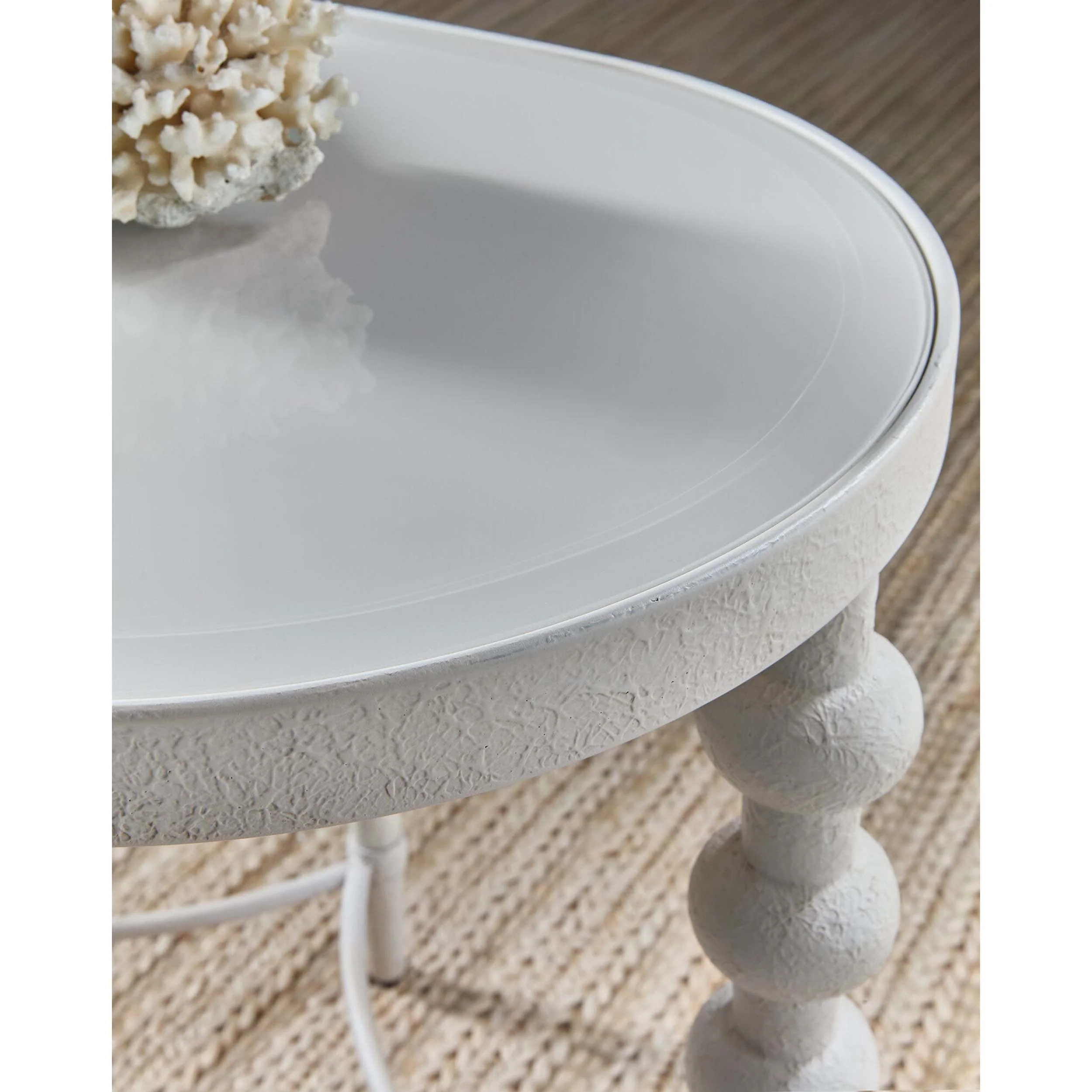 On the Bright Side Oval End Table, White - Image 4