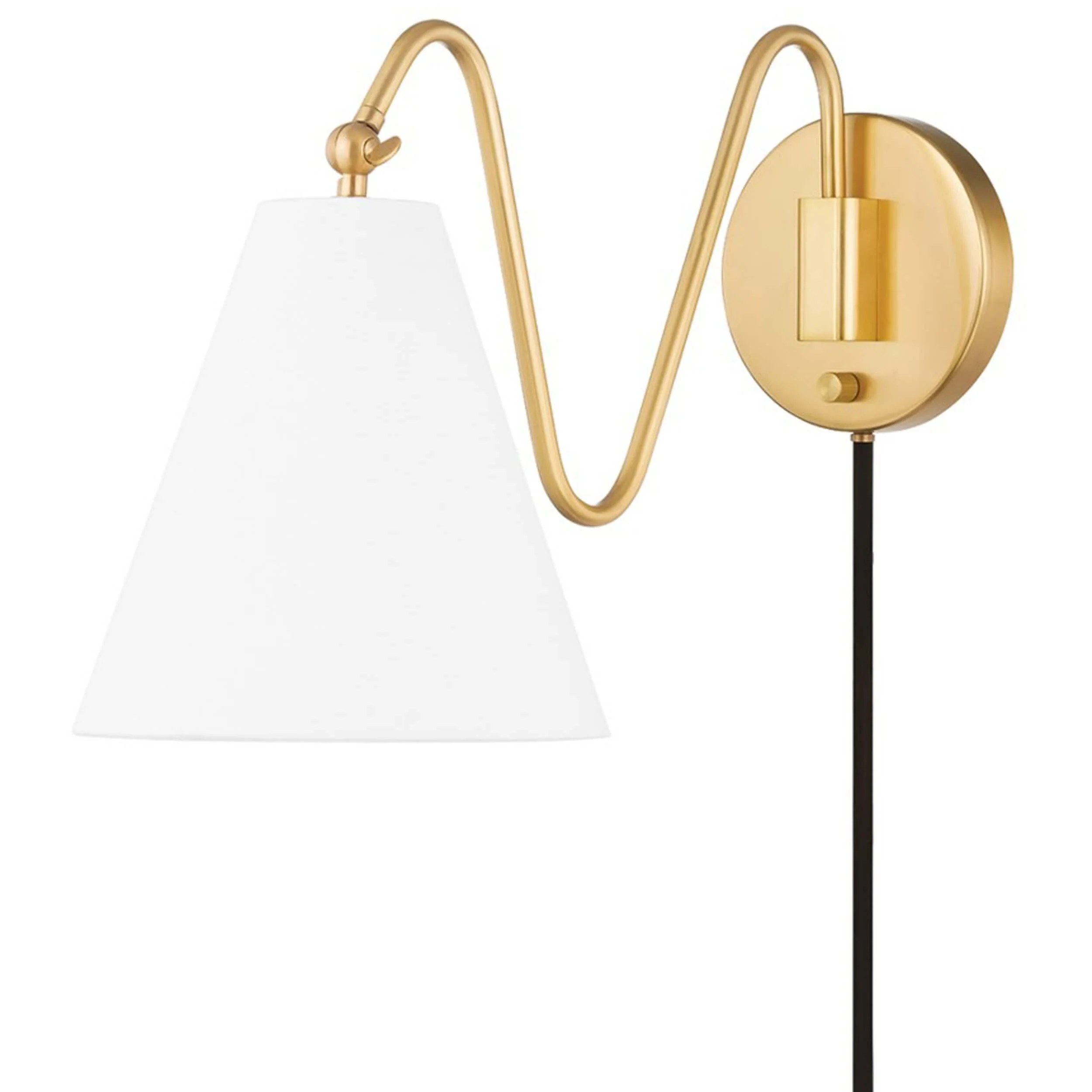 Onda Wall Sconce, Aged Brass