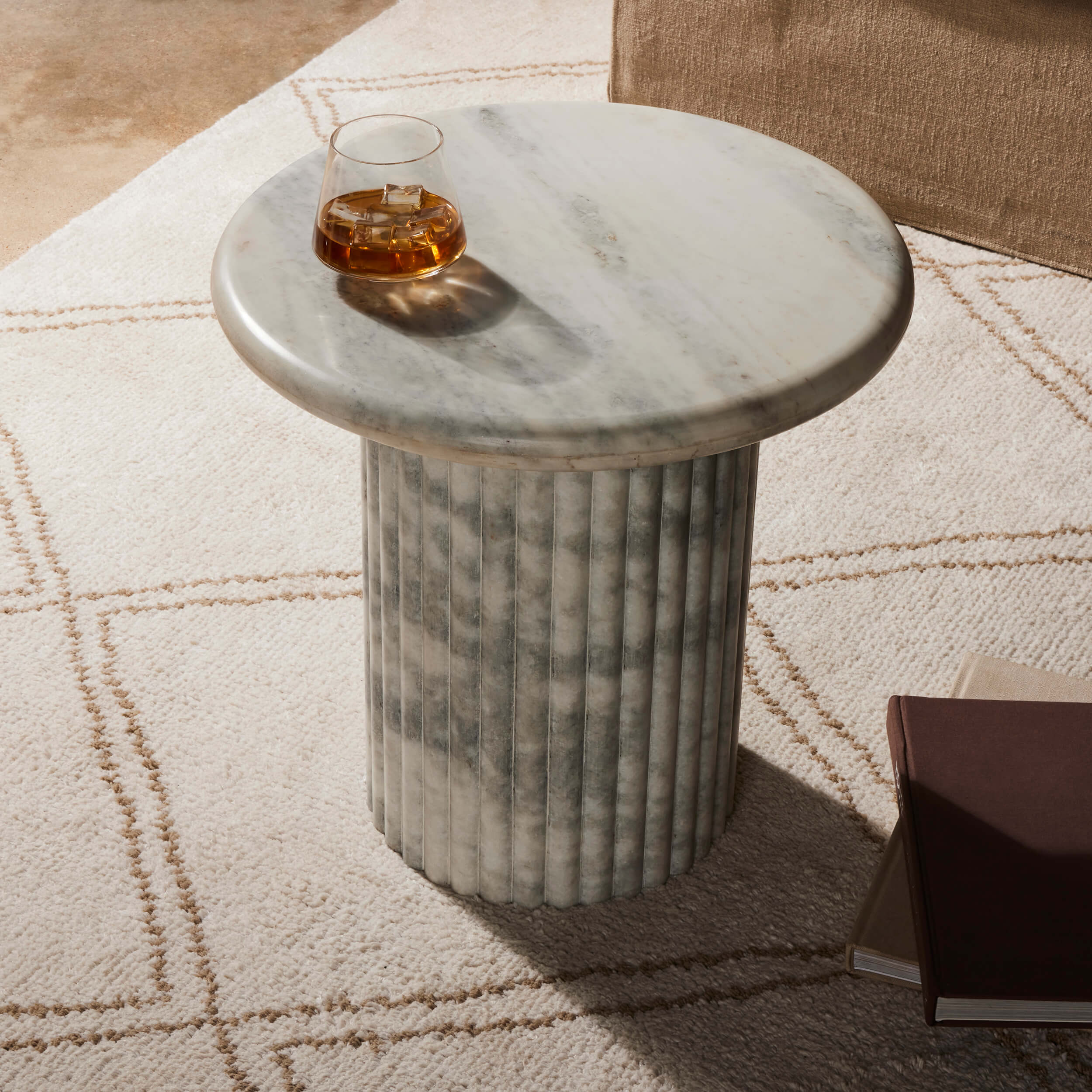 Oranda End Table, Marble by Four Hands - Image 4