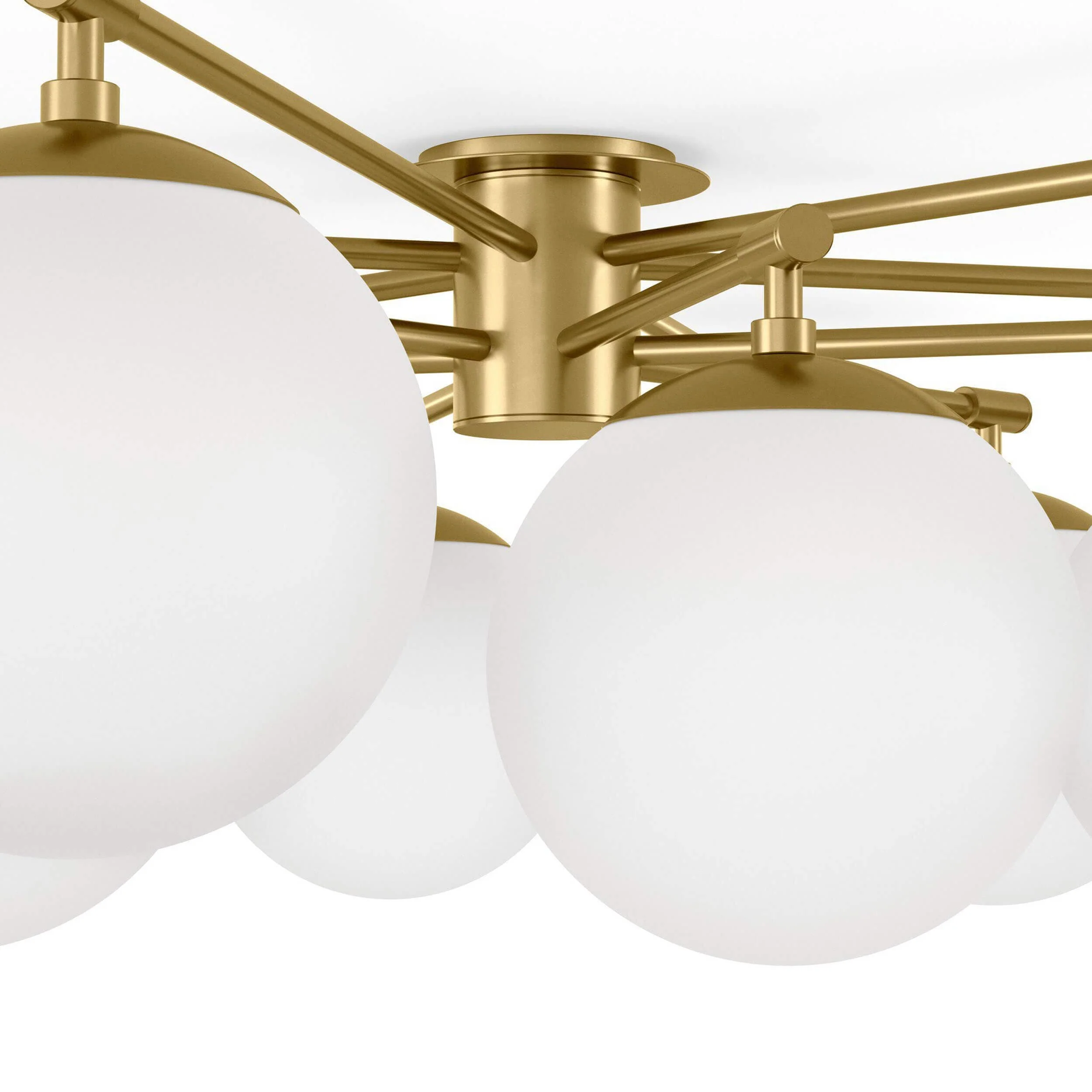 Orion Round Chandelier, Burnished Brass by Four Hands - Image 3