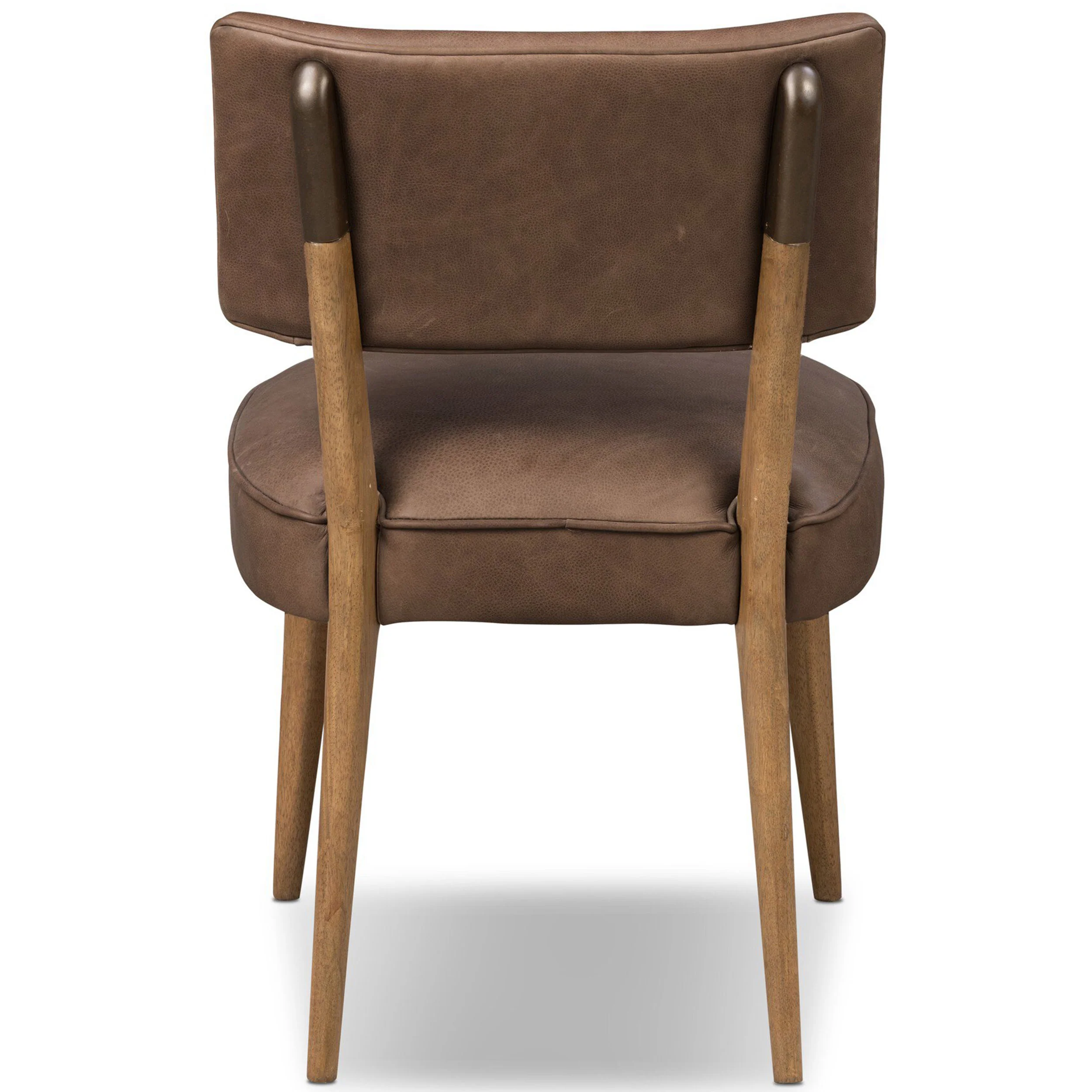 Orville Leather Dining Chair, Palermo Cigar, Set of 2 - Image 4