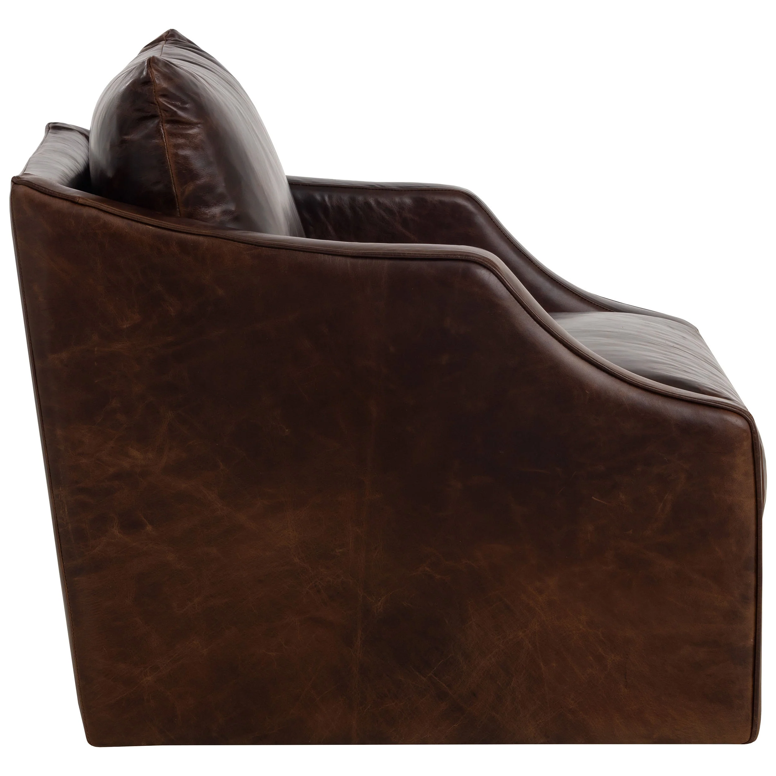 Orwell Swivel Lounge Chair, Chocolate - Image 3