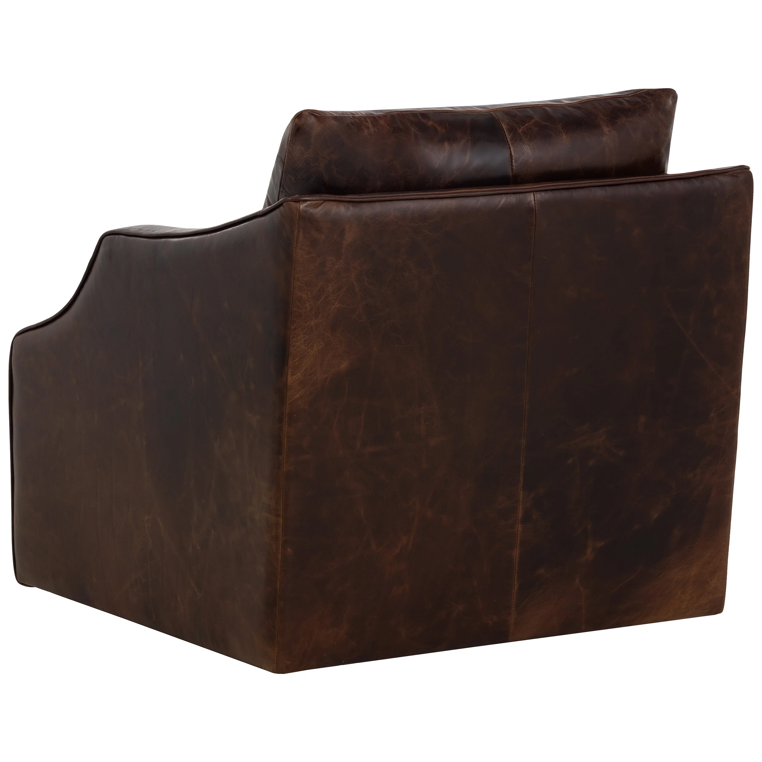 Orwell Swivel Lounge Chair, Chocolate - Image 4