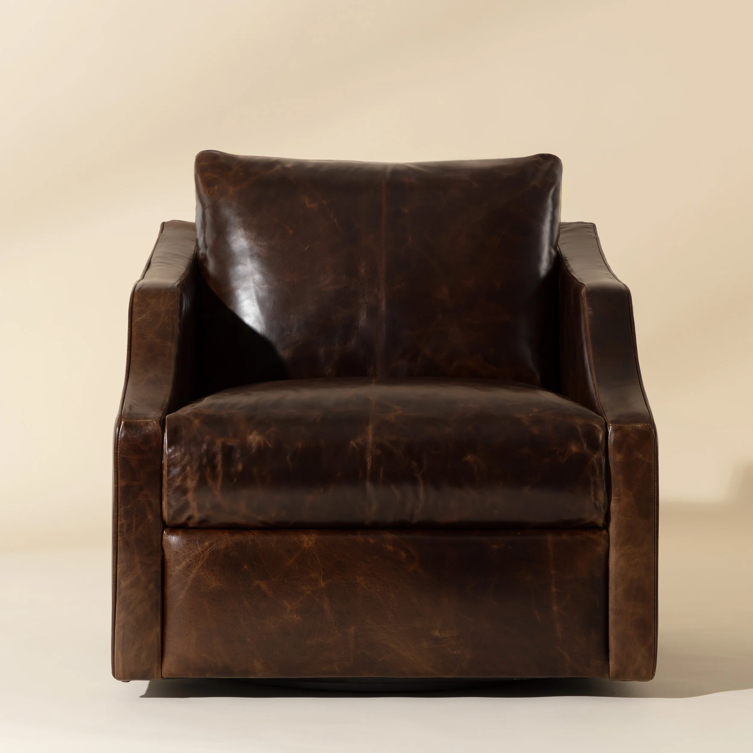 Orwell Swivel Lounge Chair, Chocolate - Image 5