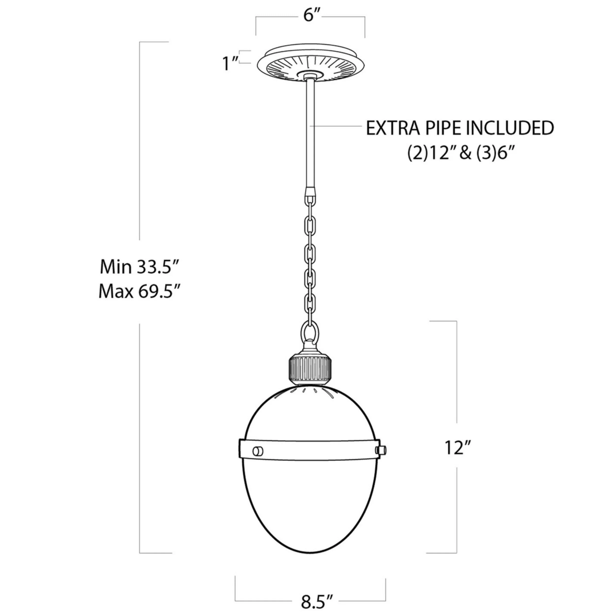Otis Small Pendant, Polished Nickel - Image 5