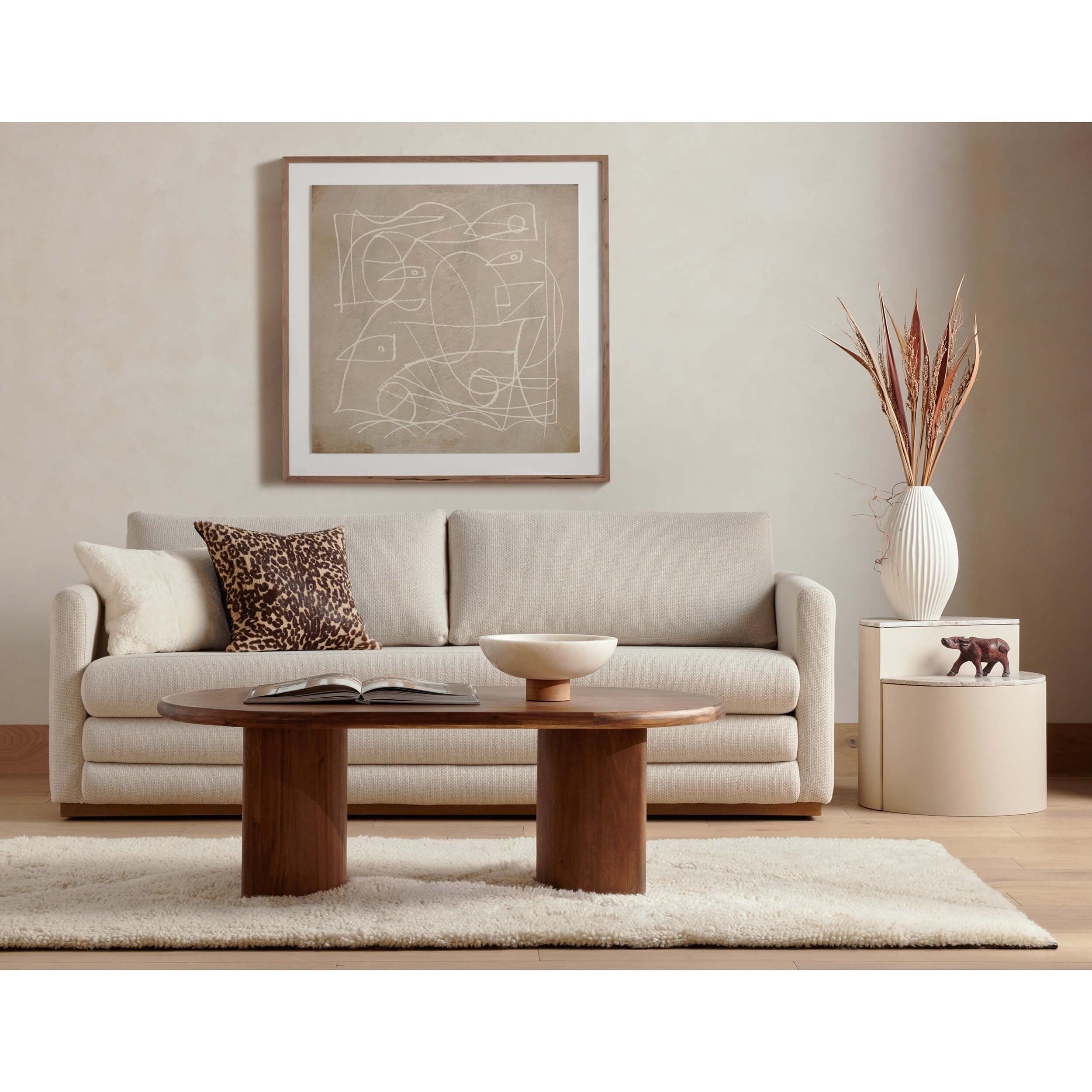 Paden 51" Coffee Table, Seasoned Brown Acacia - Image 3