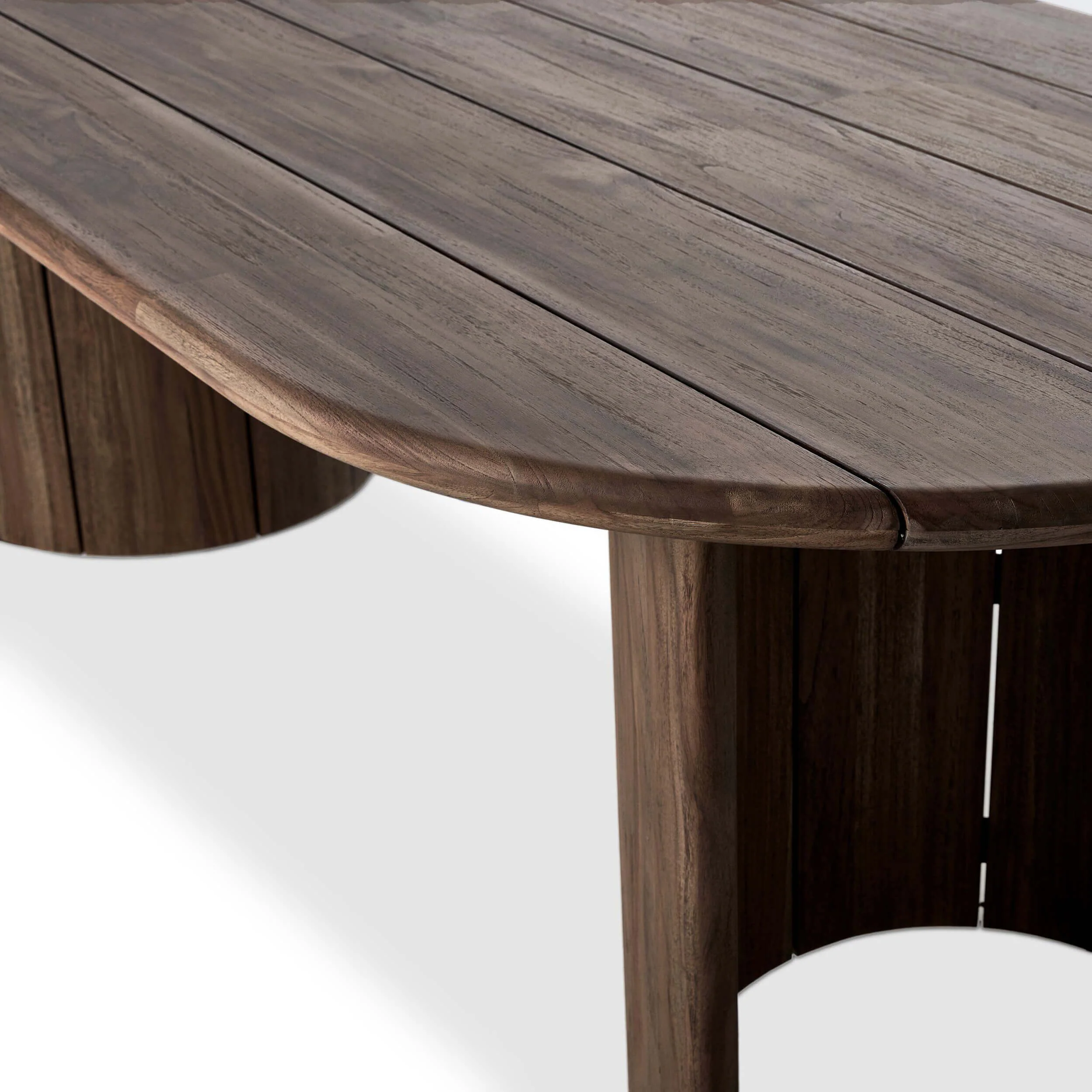 Paden Outdoor Dining Table, Stained Toasted Brown by Four Hands - Image 6