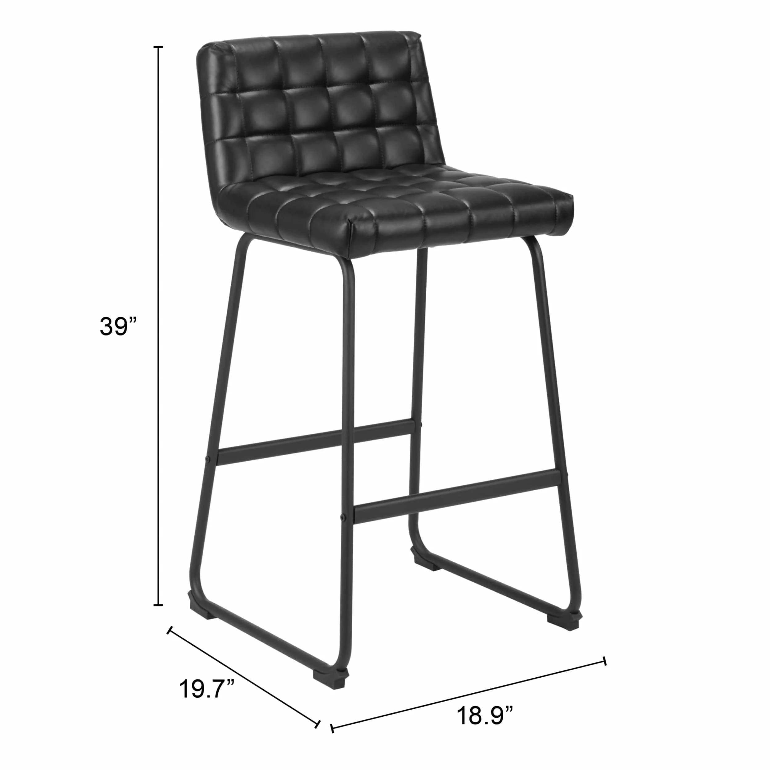 Pago Barstool, Black, Set of 2 - Image 8