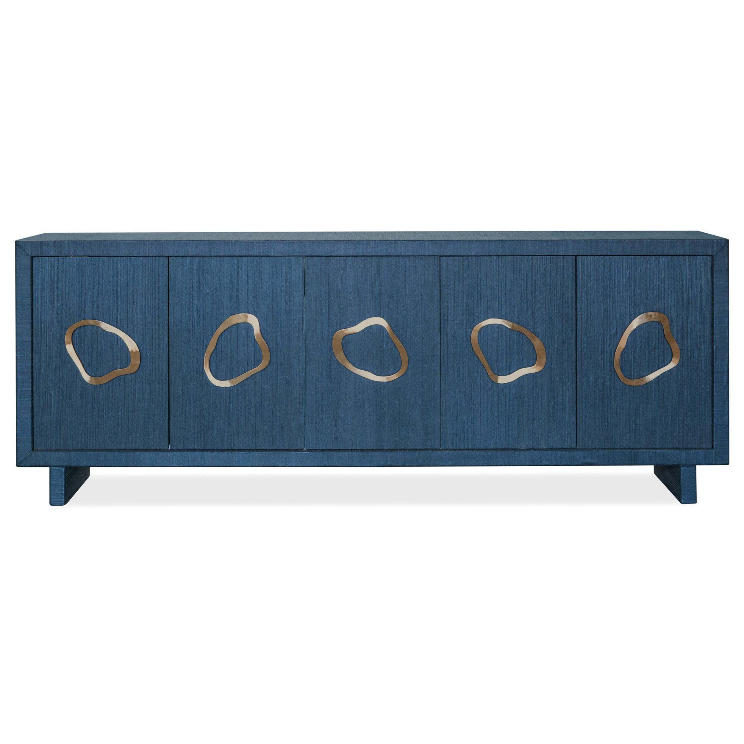 Paige Five-Door Credenza, Blue - Image 2