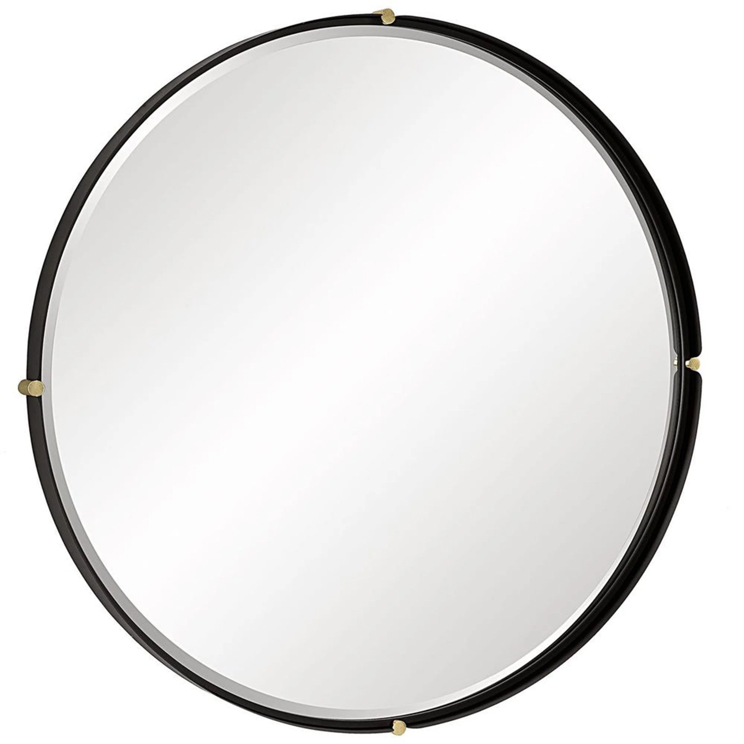 Bonded Round Mirror, Black - Image 2