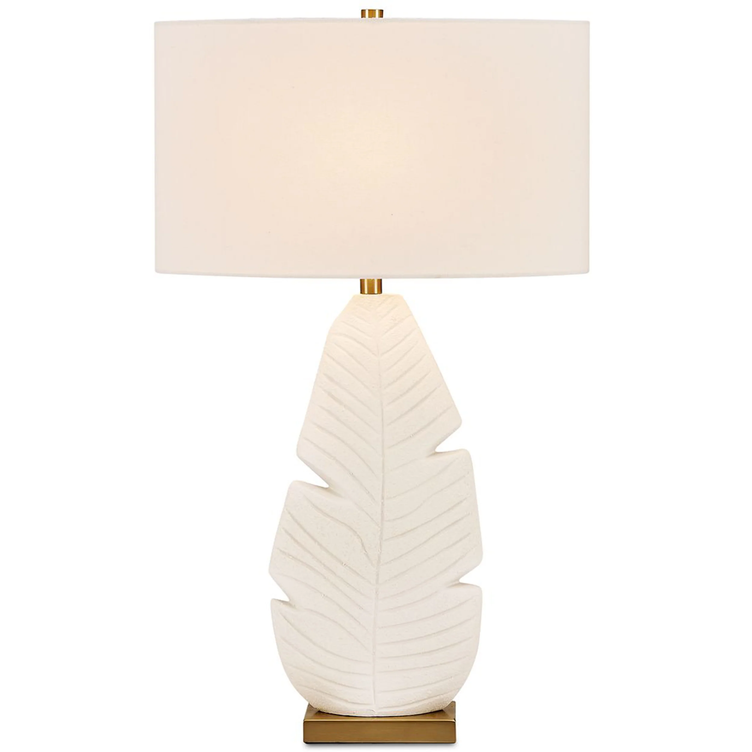 Palm Leaf Table Lamp, Matte White - Image 3