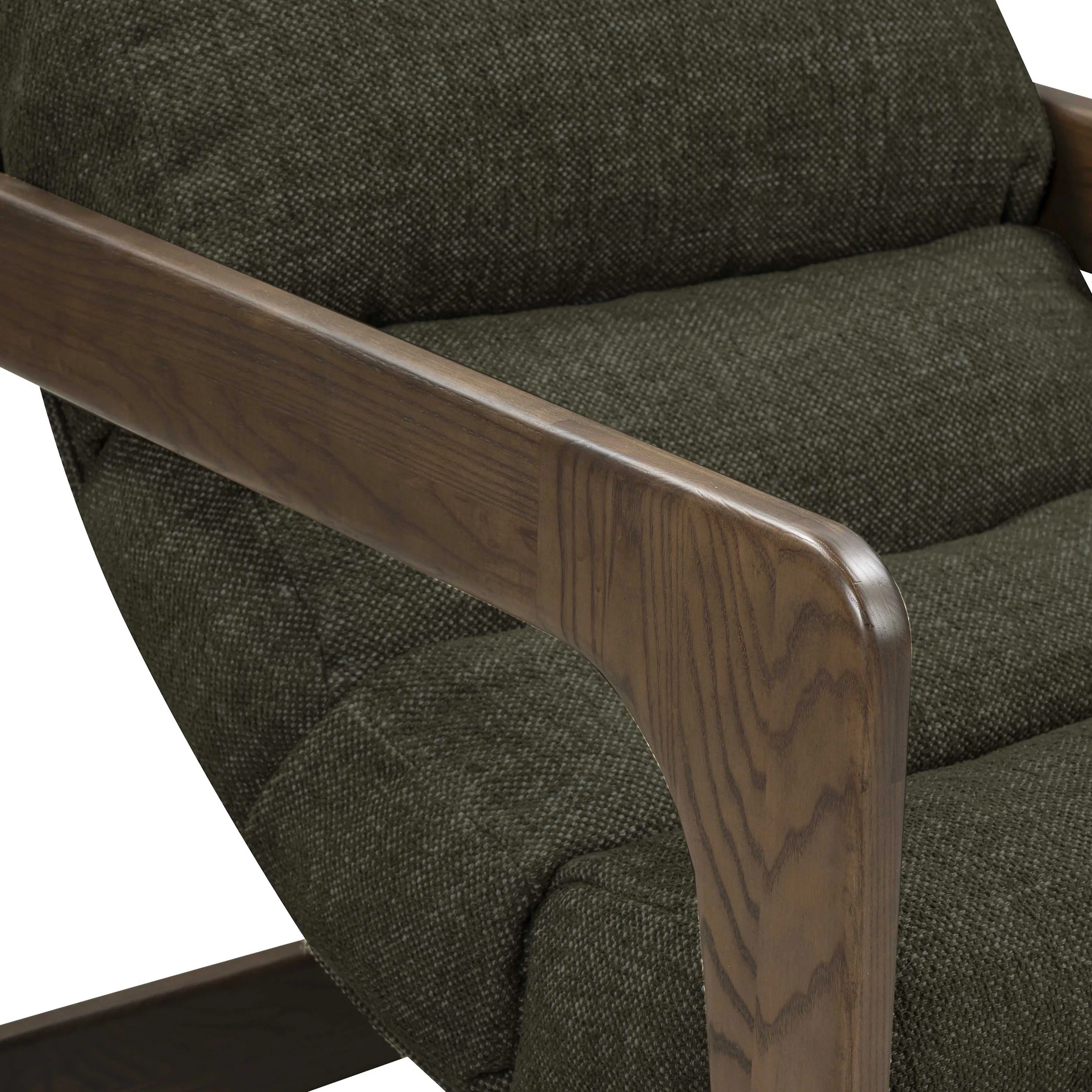 Palma Textured Weave Chair, Forest Green - Image 5