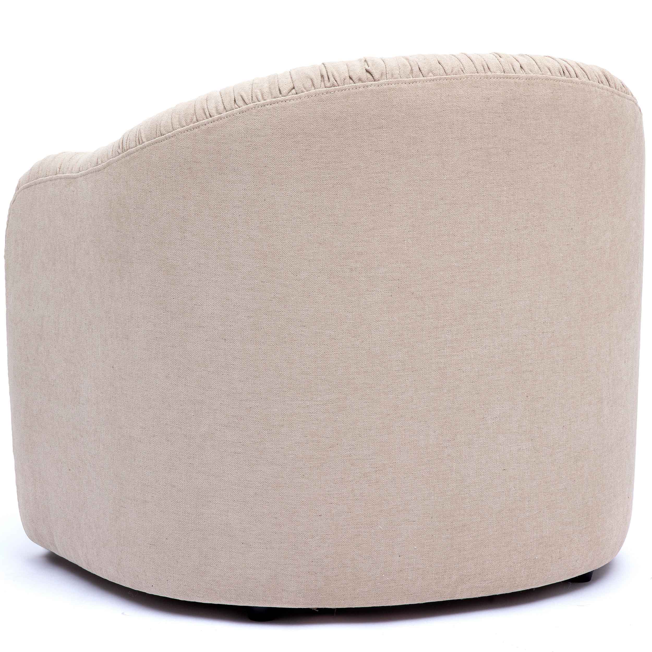 Pamela Chenille Tasseled Lounge Chair, Tan - Image 3