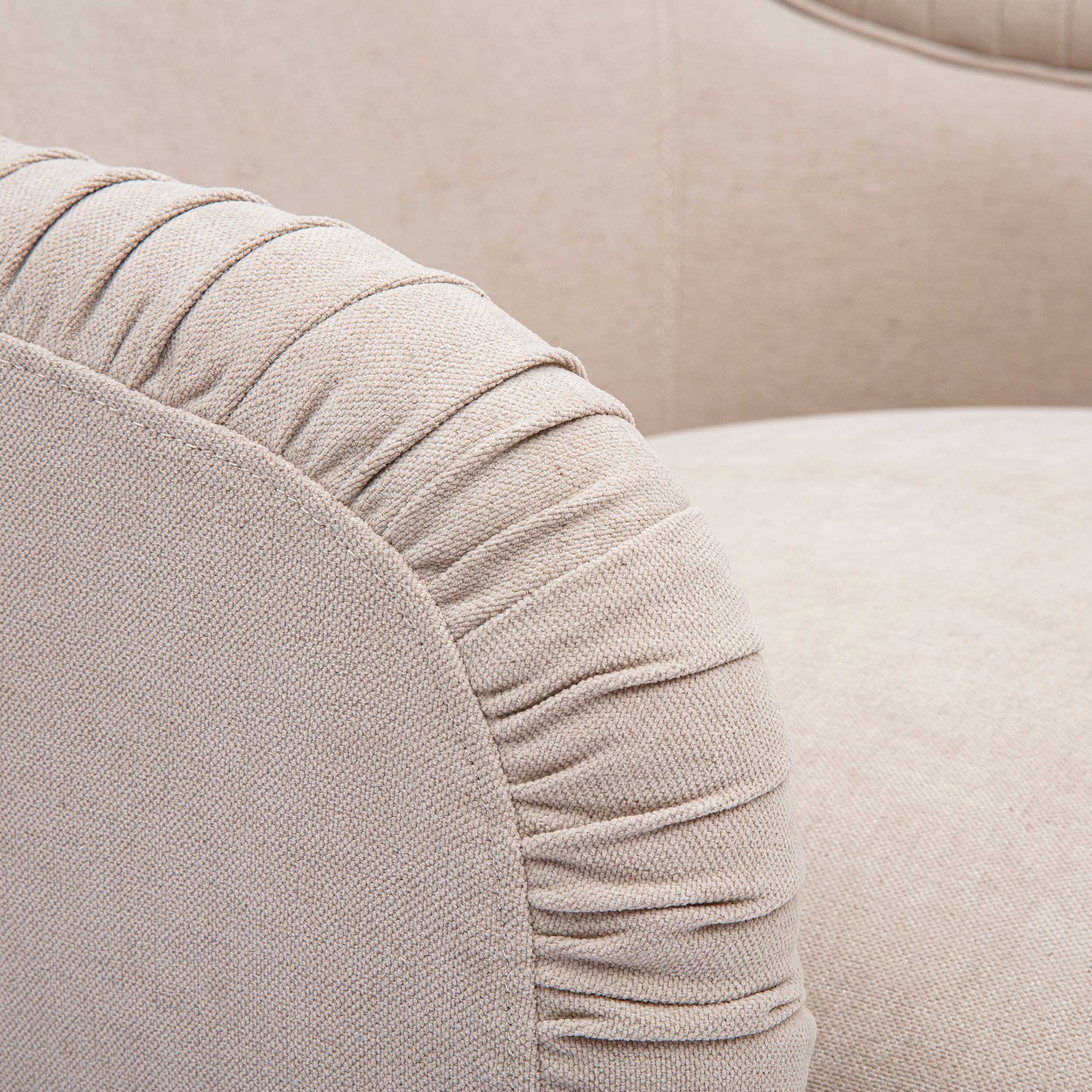 Pamela Chenille Tasseled Lounge Chair, Tan - Image 4