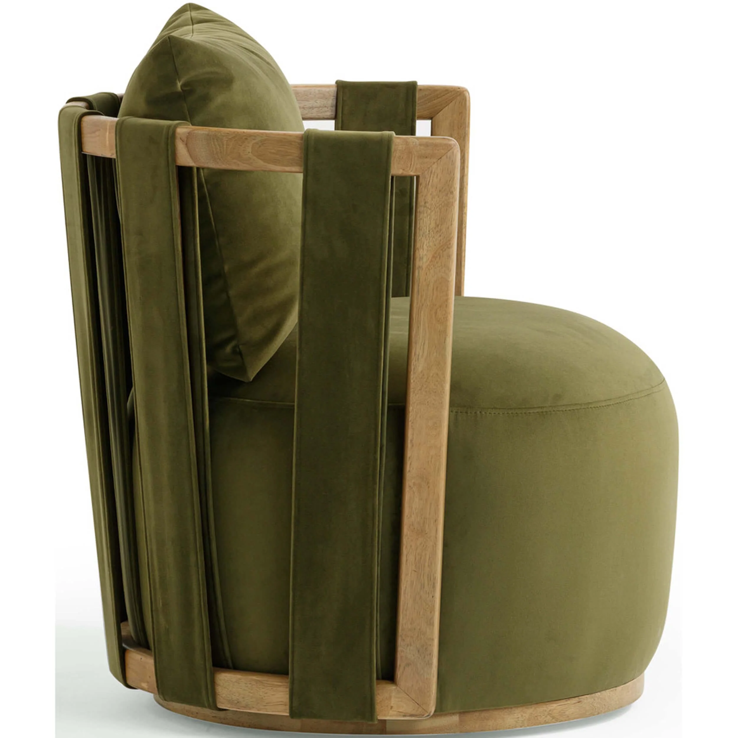 Paolo Swivel Chair, Green - Image 3