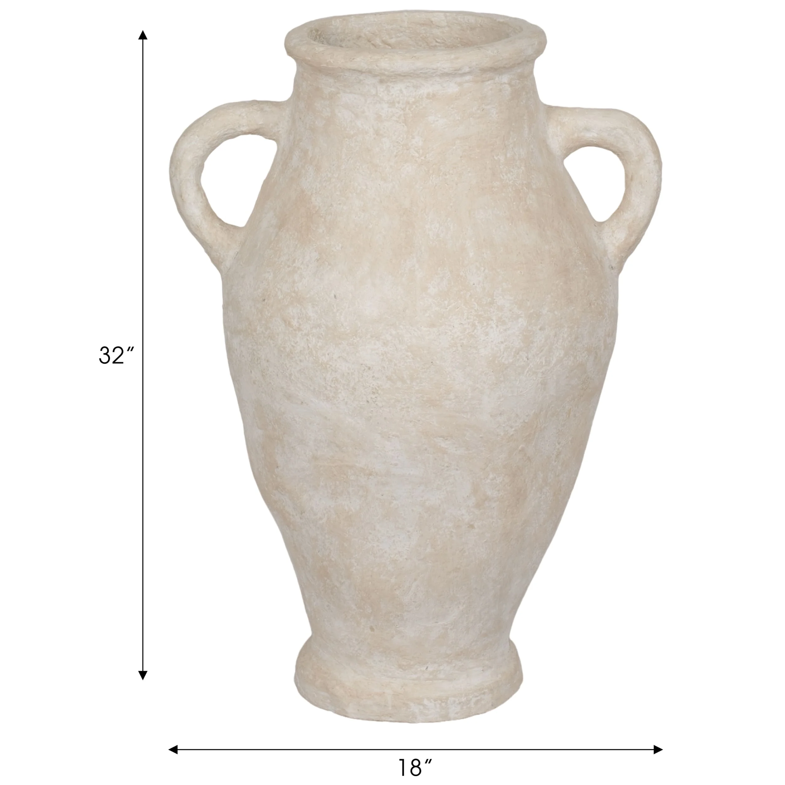 Paper Mache Jug, White - Image 5