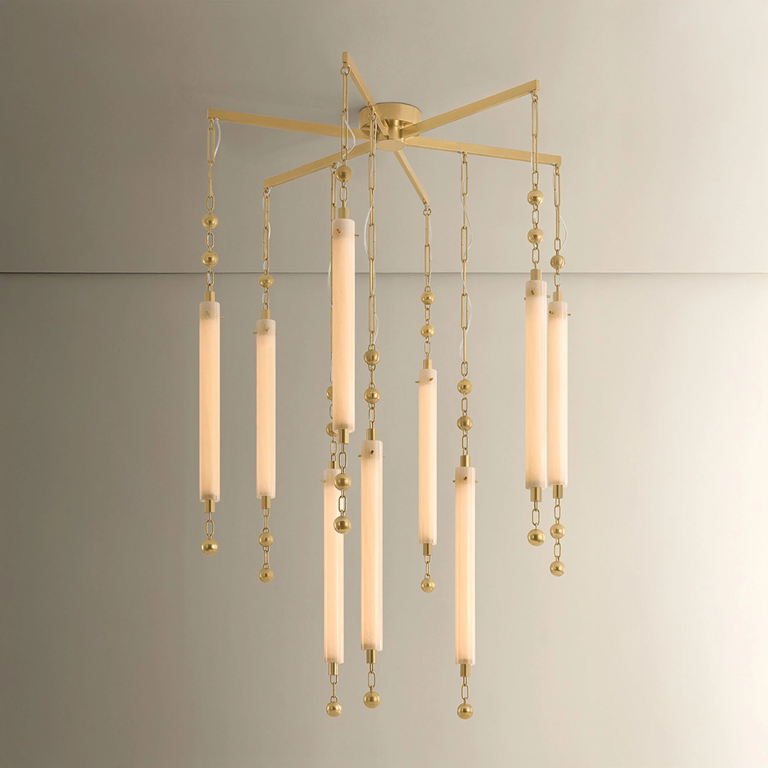 Parigi Chandelier, Vintage Brass - Image 10