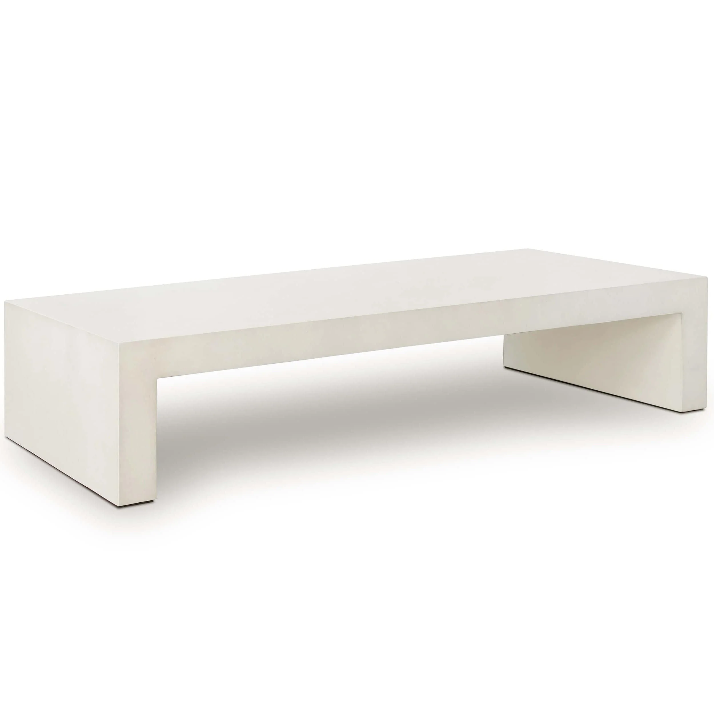 Parish Coffee Table, White Concrete by Four Hands