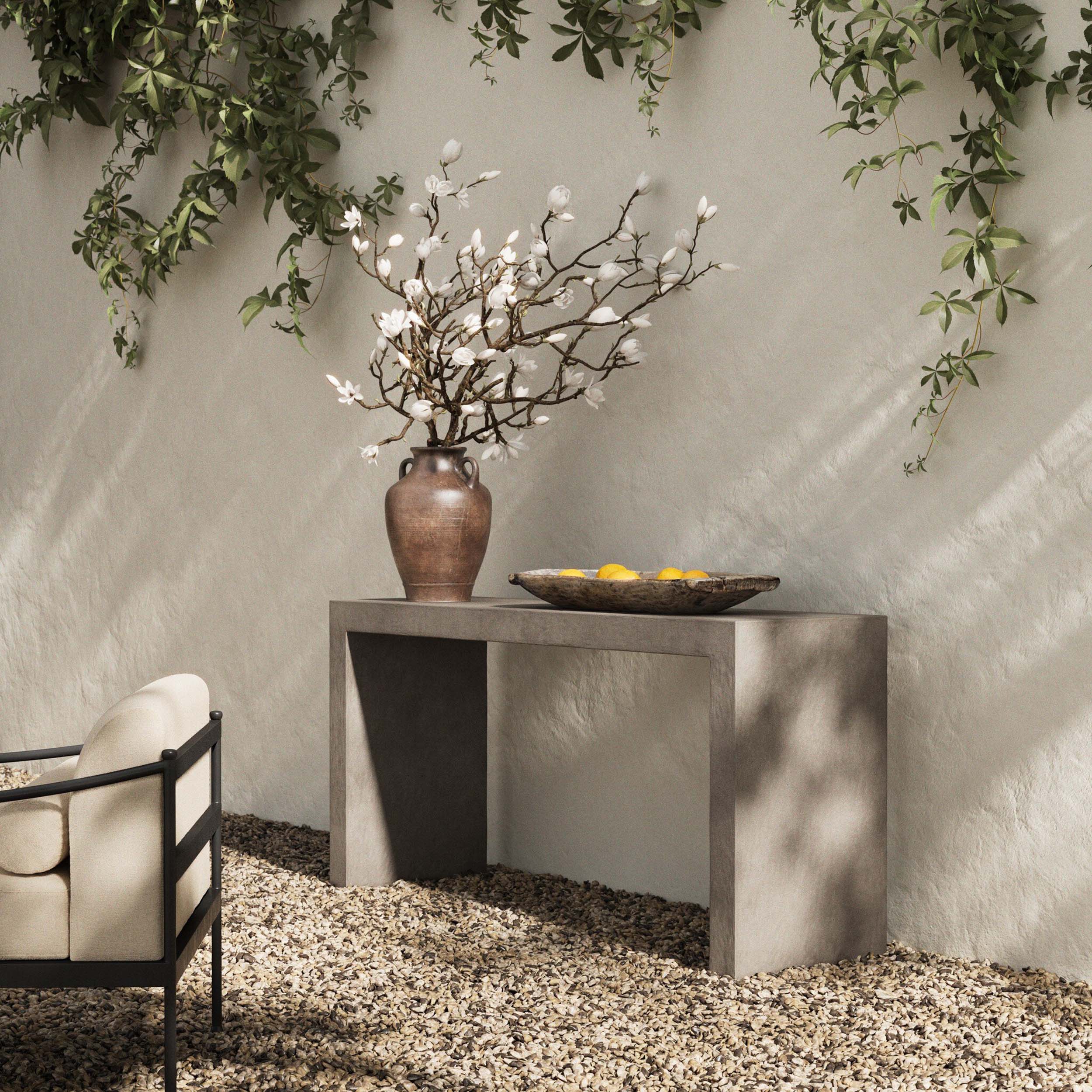 Parish Outdoor Console Table, Grey by Four Hands - Image 6