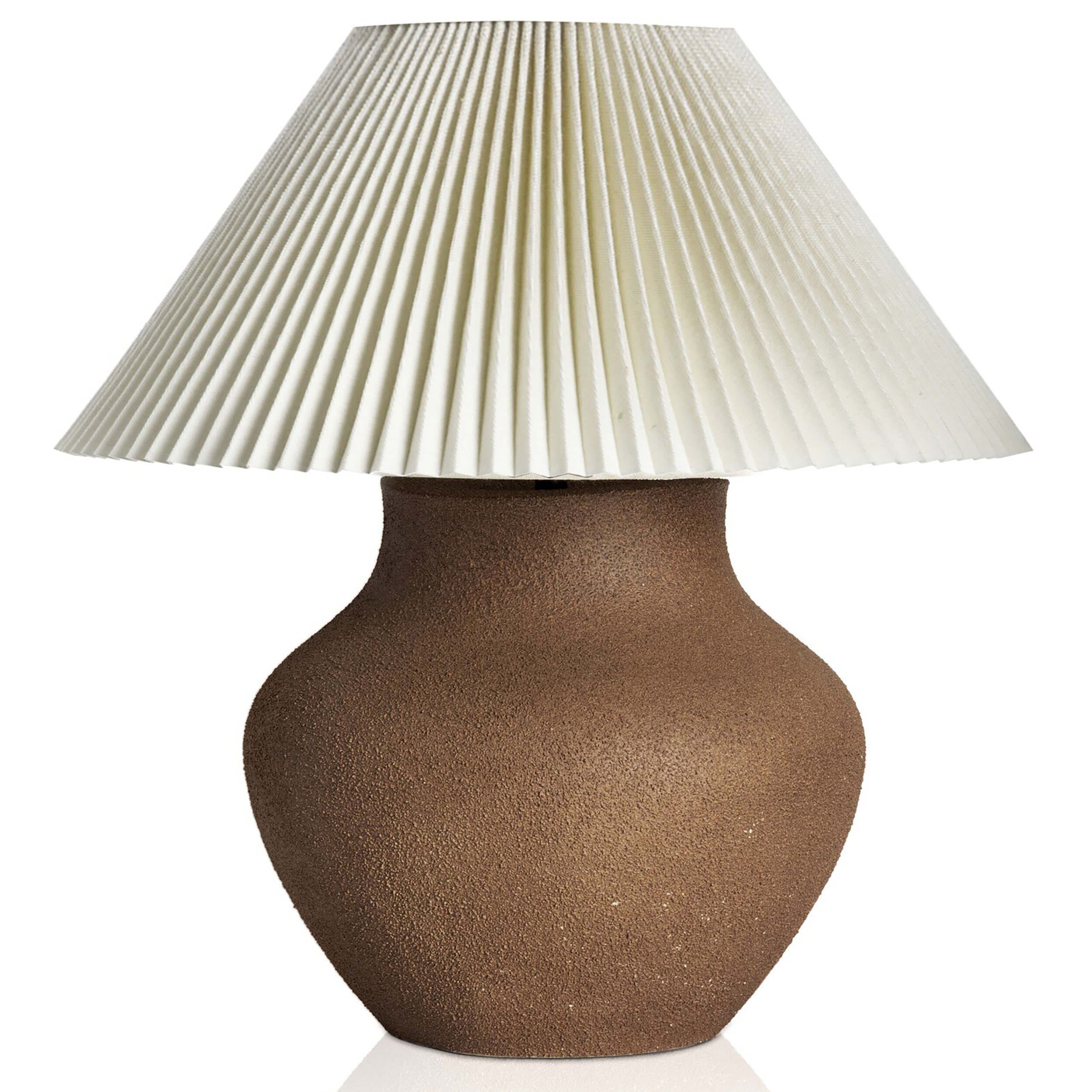 Parma Ceramic Table Lamp, Pleated Ivory by Four Hands