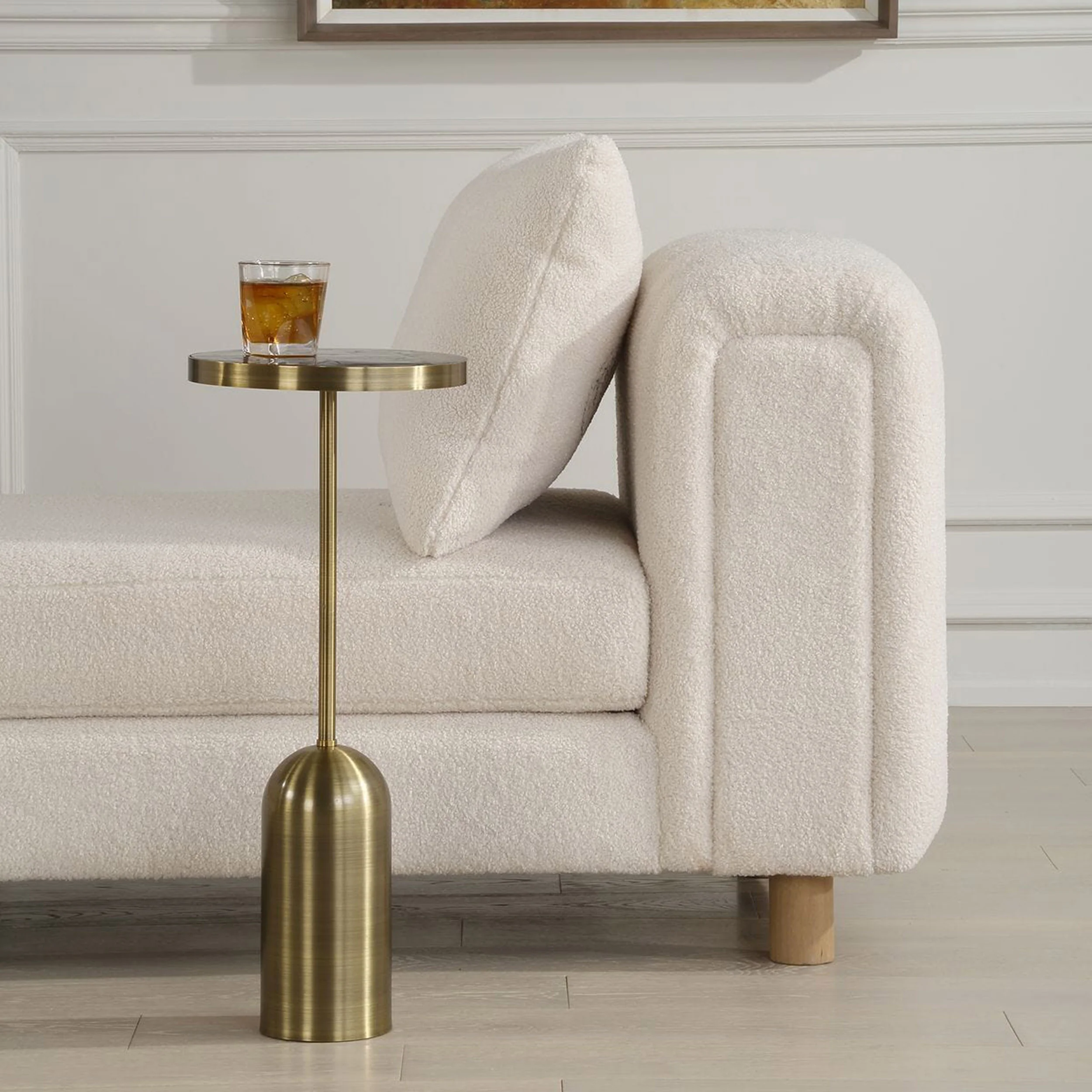 Pascal Drink Table, Brushed Brass - Image 4