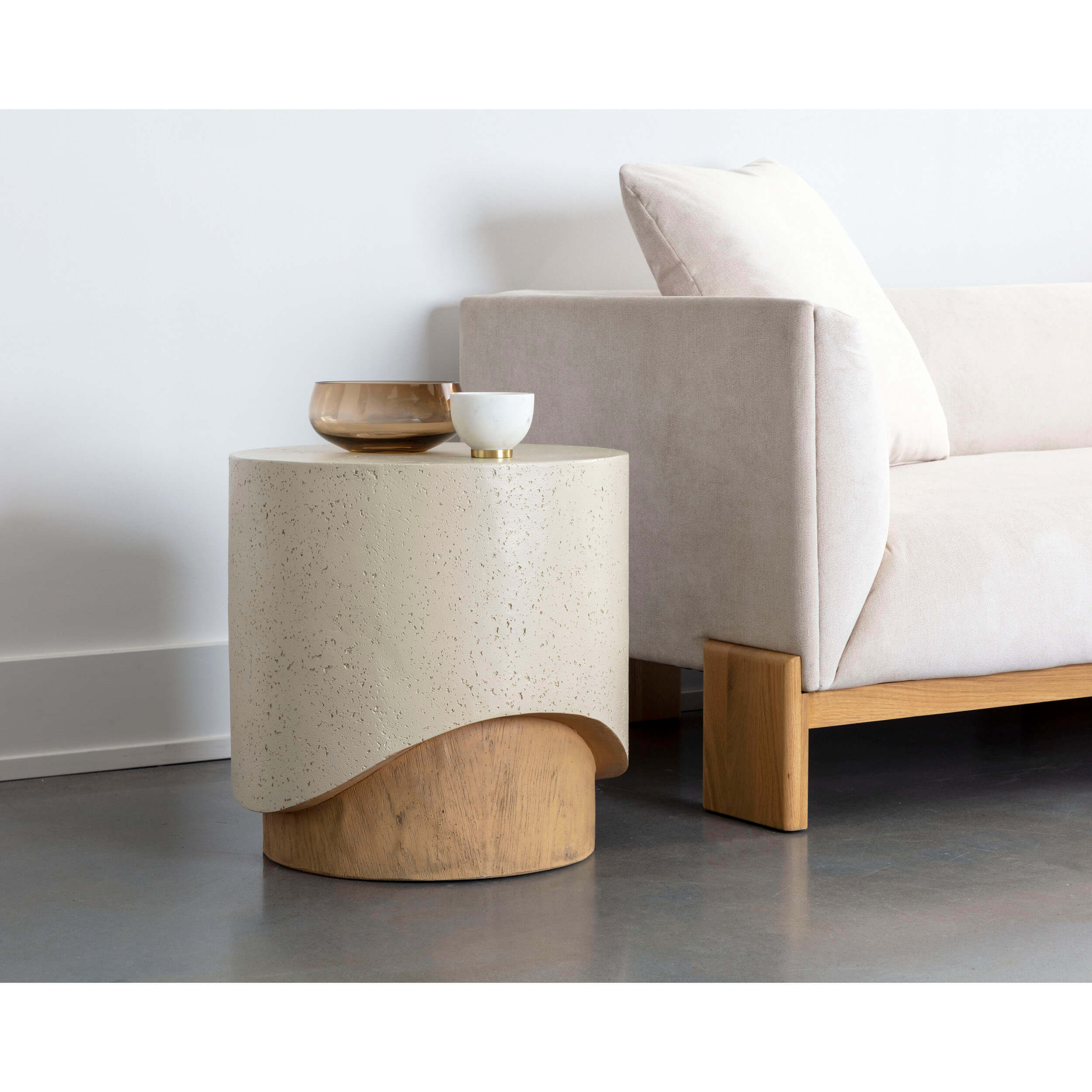 Patras End Table, Cream - Image 4