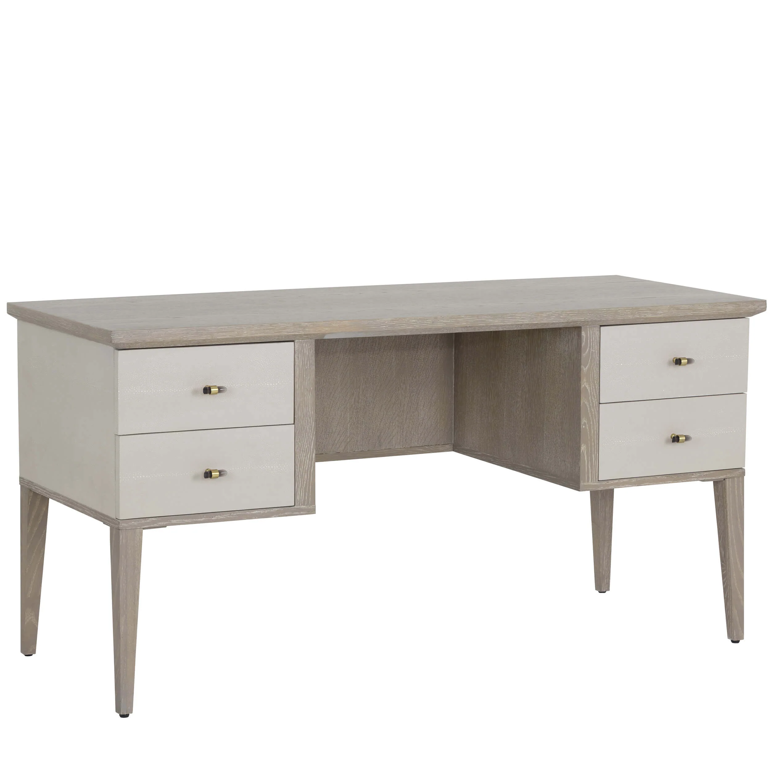 Pattinson Desk, White Ceruse/Cream Shagreen