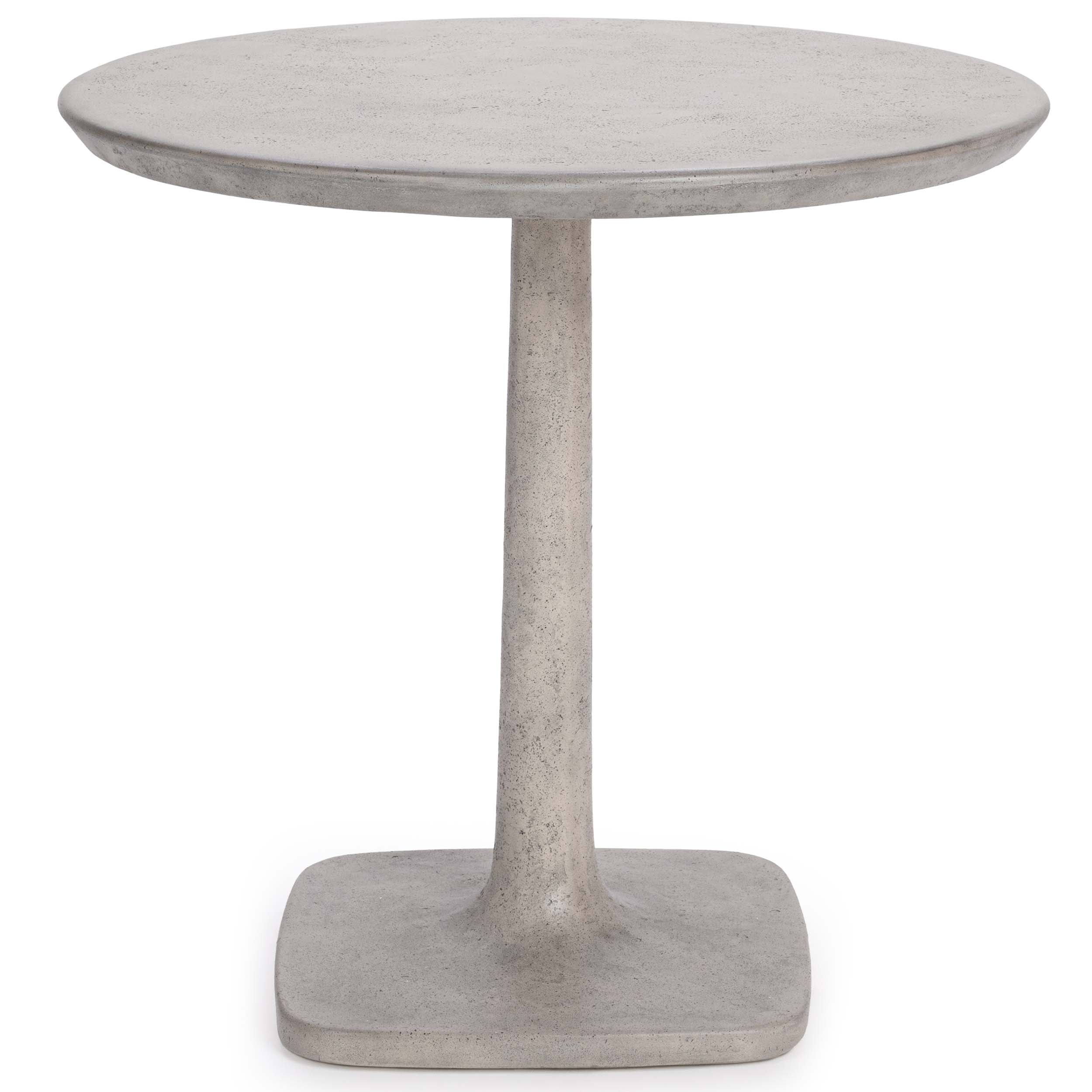 Paulina 31" Outdoor Bistro Table, Light Gray - Image 2