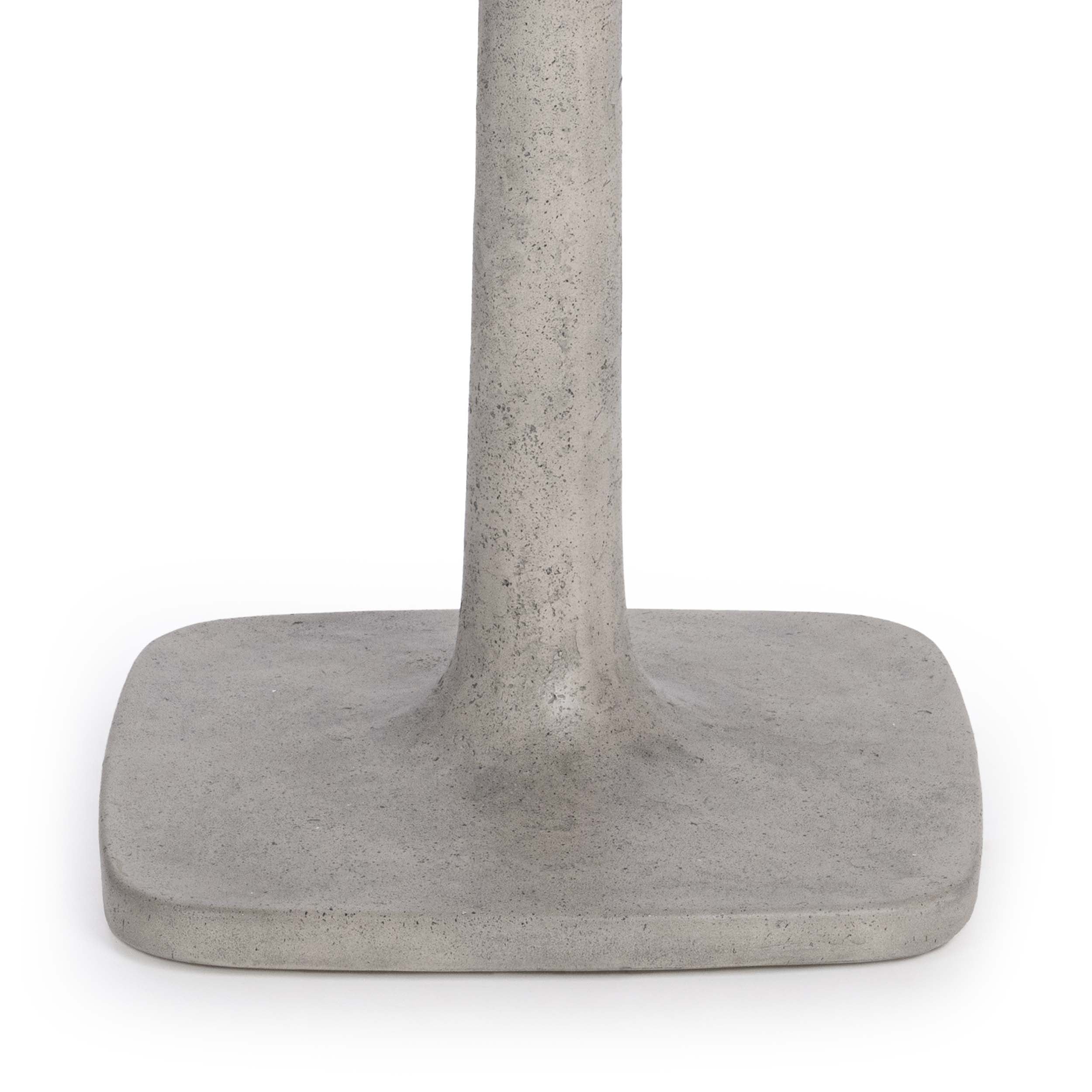 Paulina 31" Outdoor Bistro Table, Light Gray - Image 3