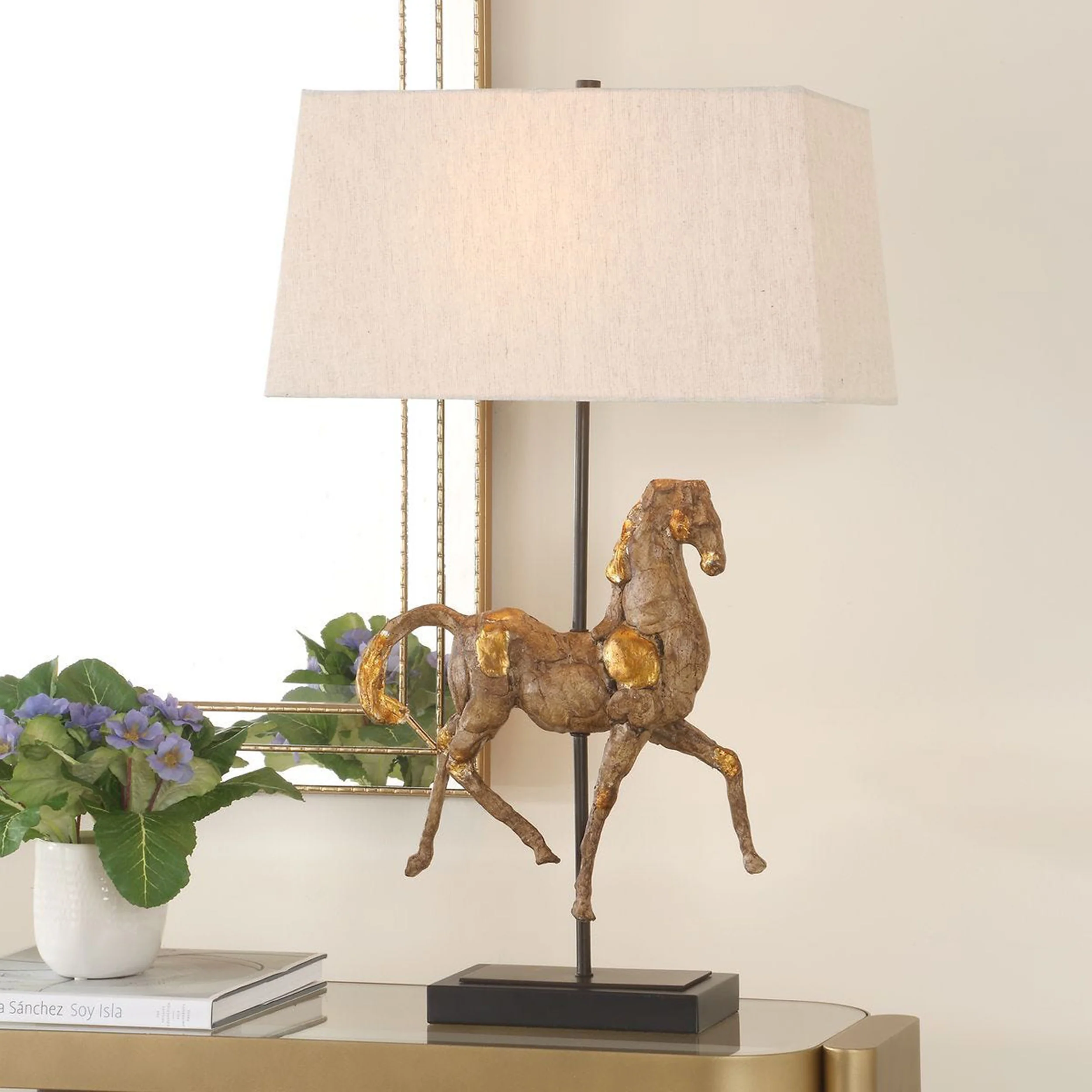 Pearson Table Lamp, Aged Brown - Image 6