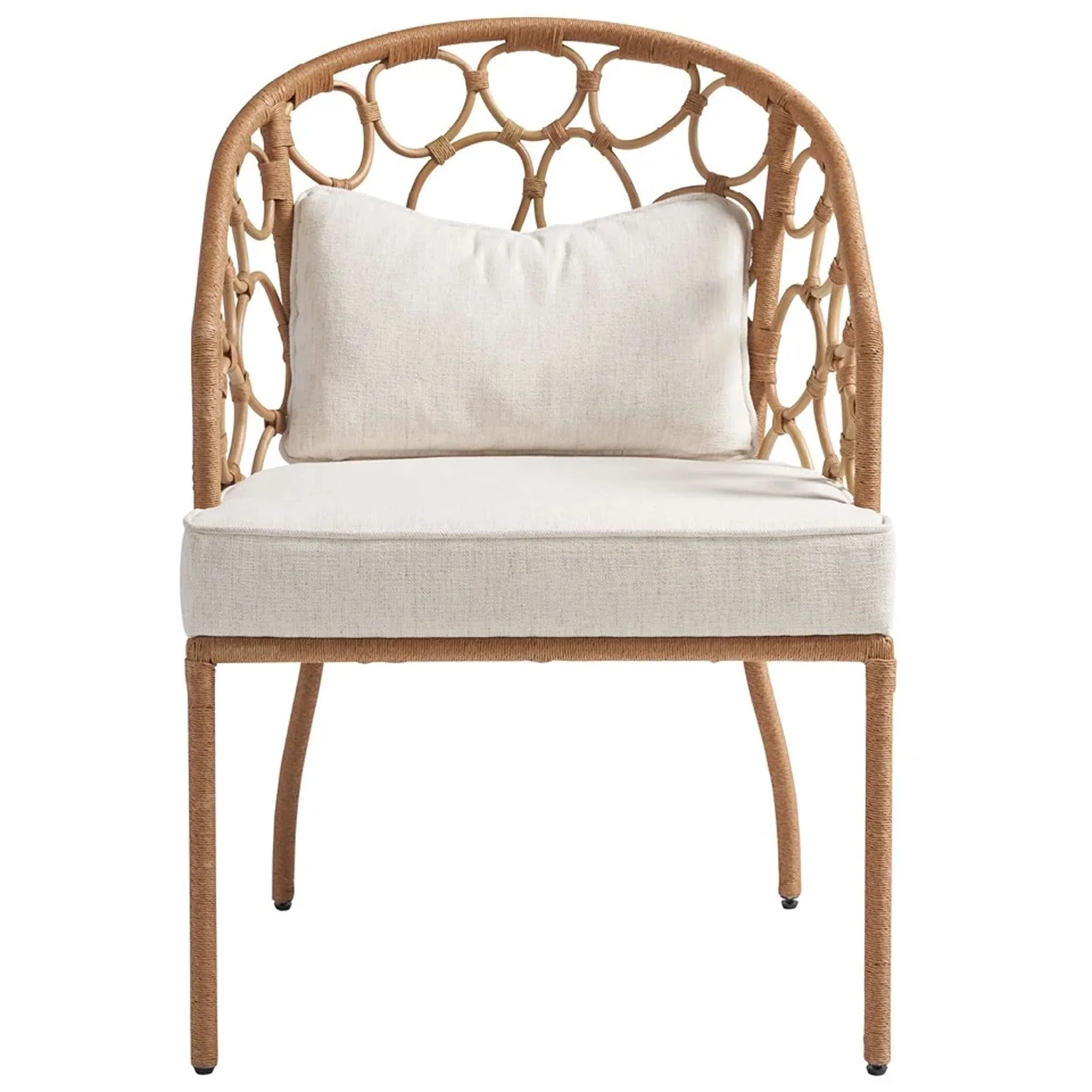 Pebble Dining Chair, Natural Rattan, Set of 2 - Image 2