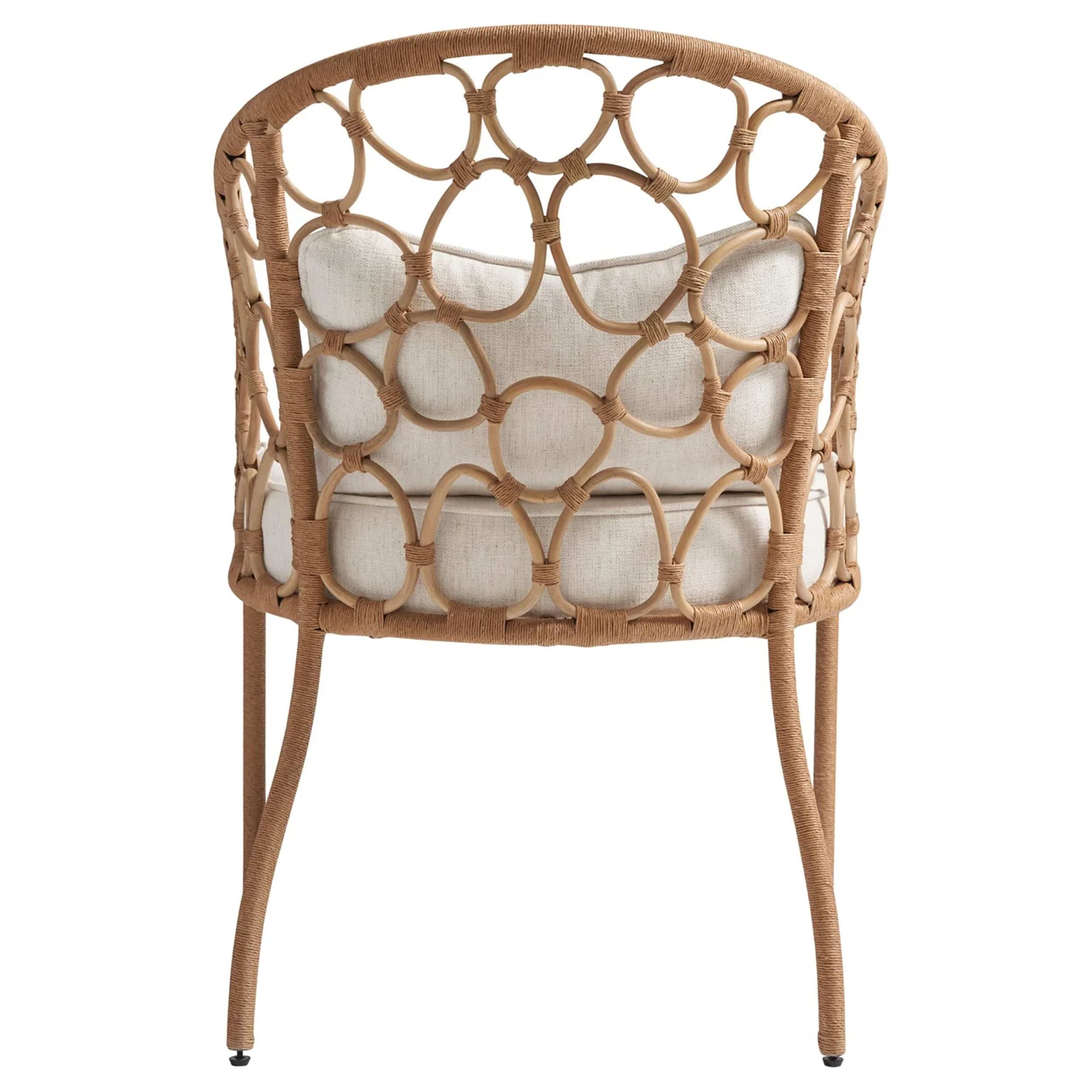 Pebble Dining Chair, Natural Rattan, Set of 2 - Image 3