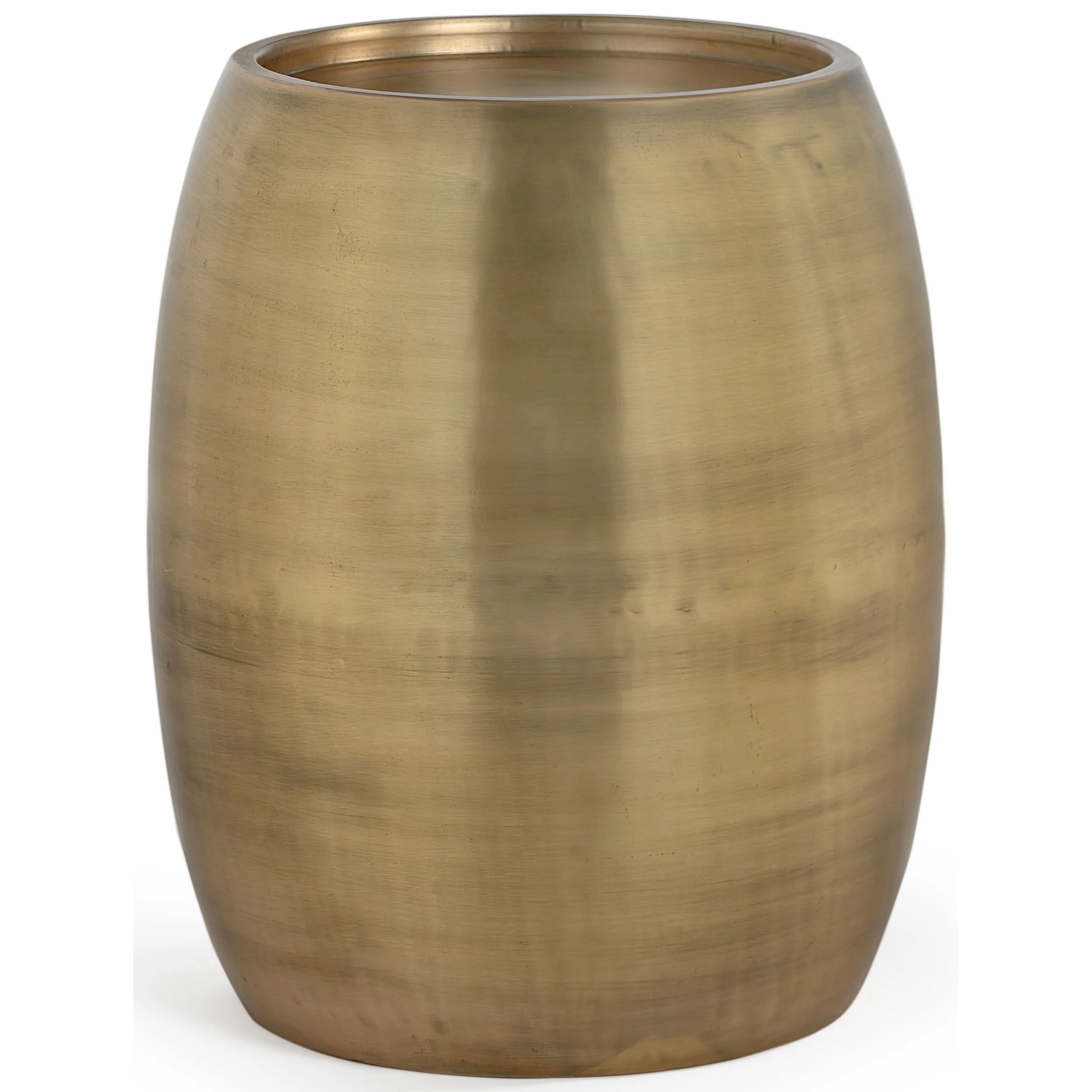 Pebble Tall Side Table, Antique Brass