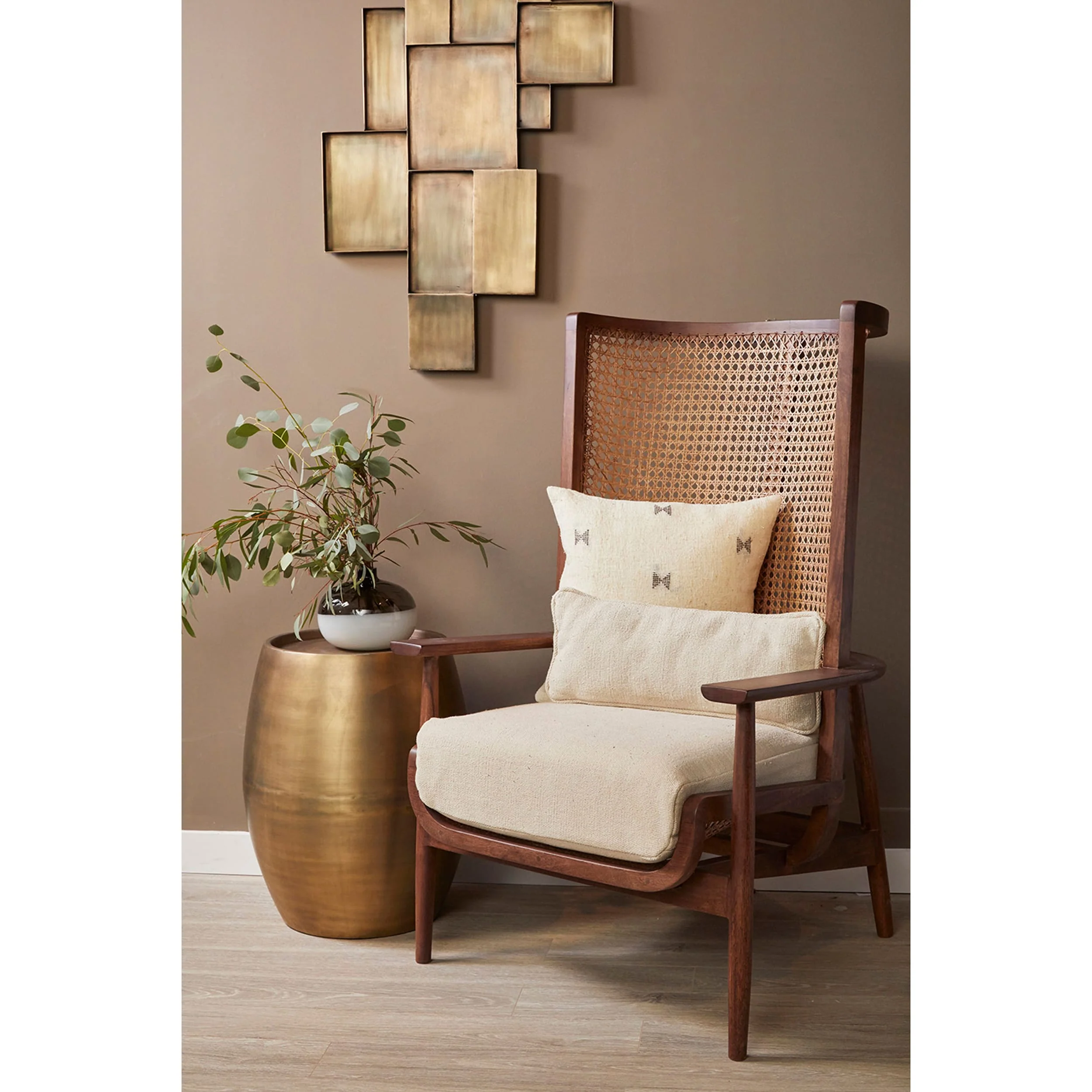 Pebble Tall Side Table, Antique Brass - Image 4