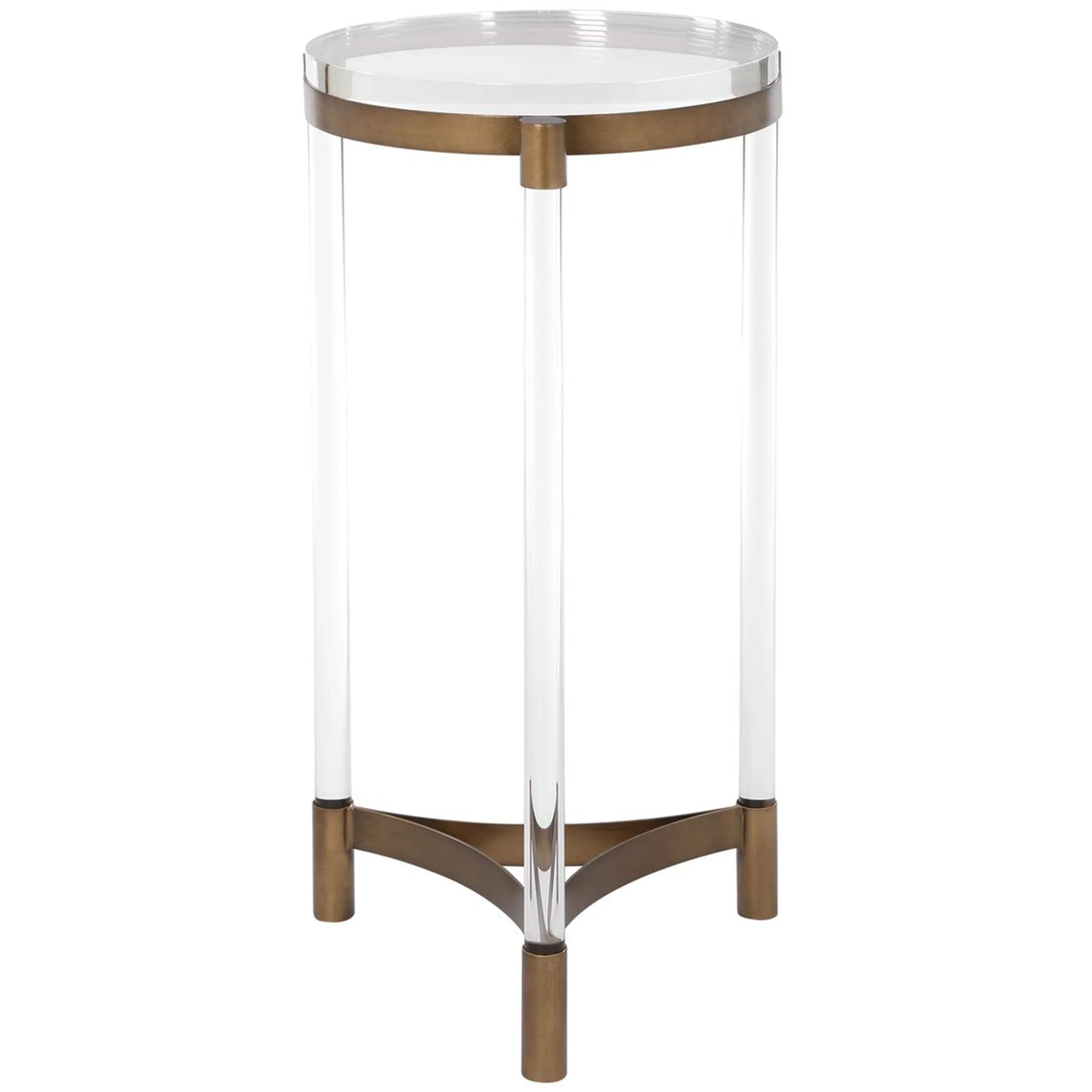Pereira Accent Table, Clear/Bronze - Image 2