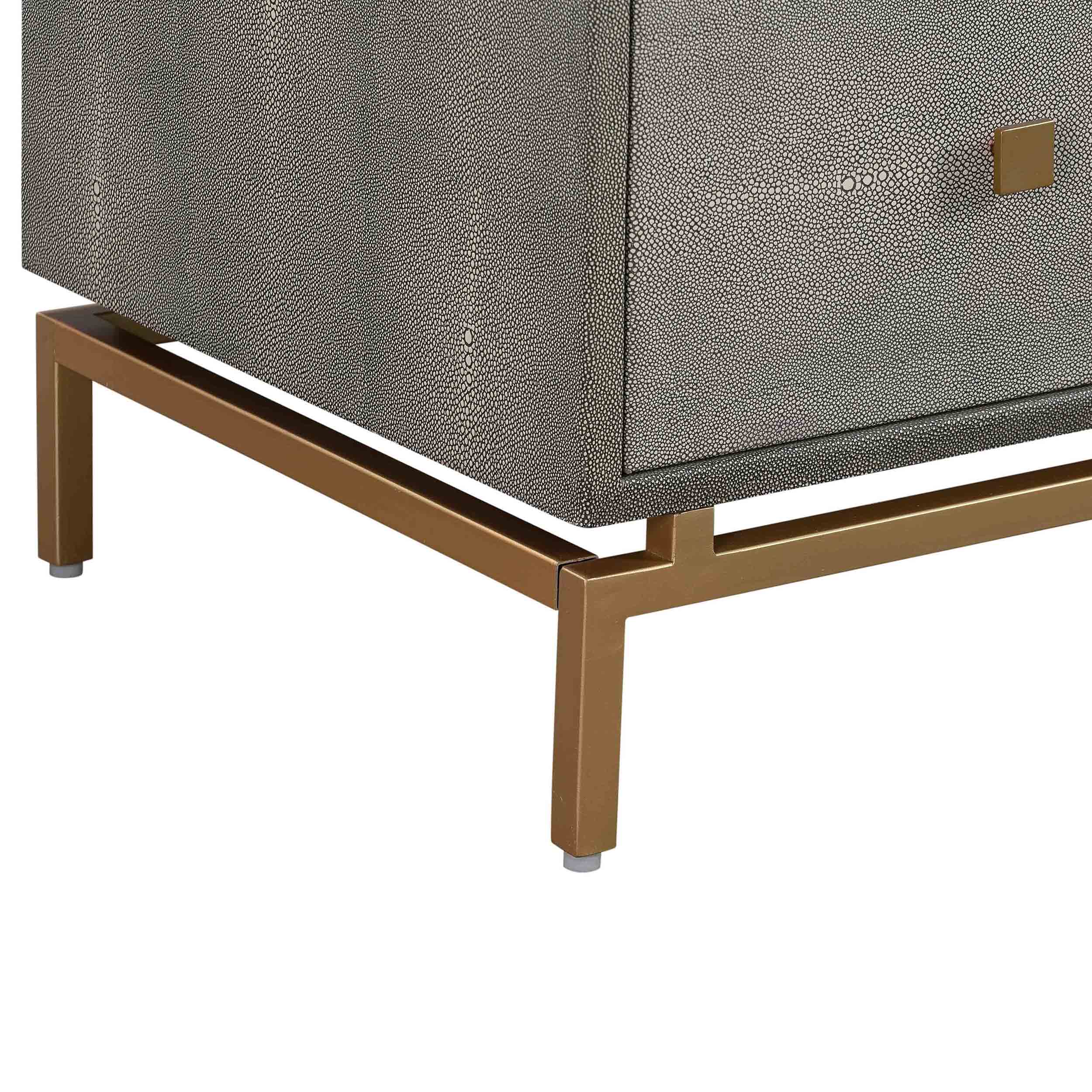 Pesce 6 Drawer Shagreen Dresser, Grey - Image 6