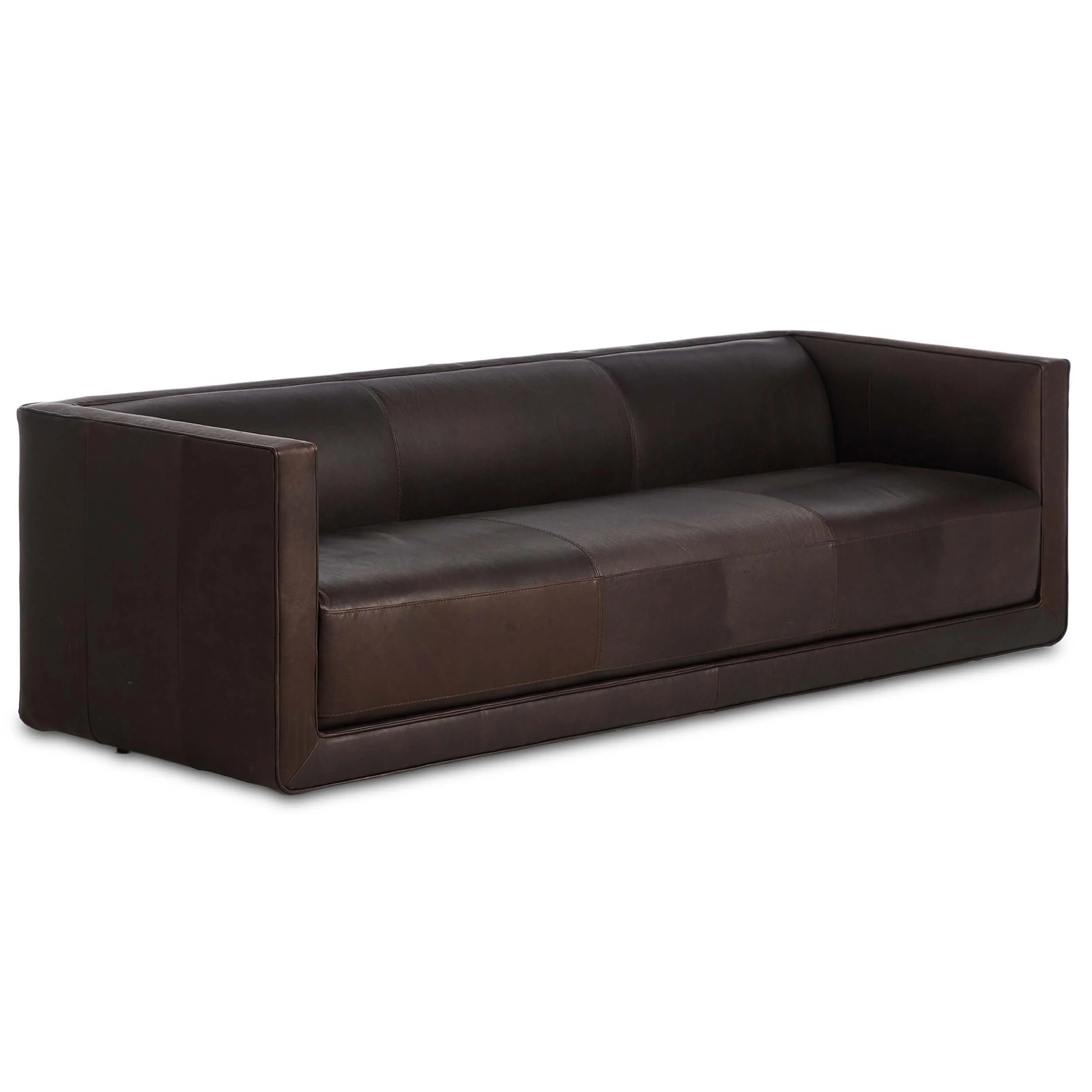 Phillip Leather Sofa, Heirloom Cigar by Four Hands - Image 2