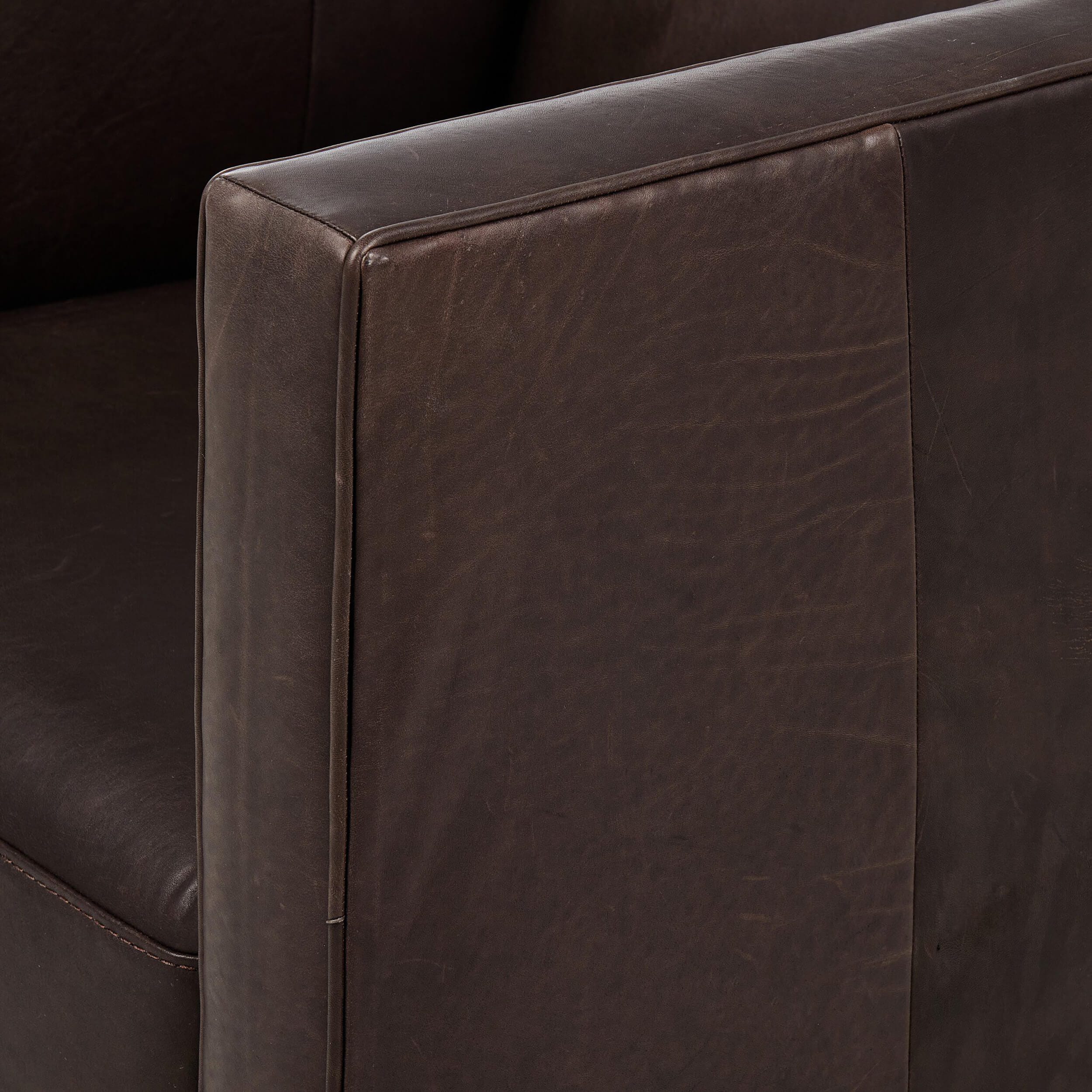 Phillip Leather Swivel Chair, Heirloom Cigar by Four Hands - Image 6