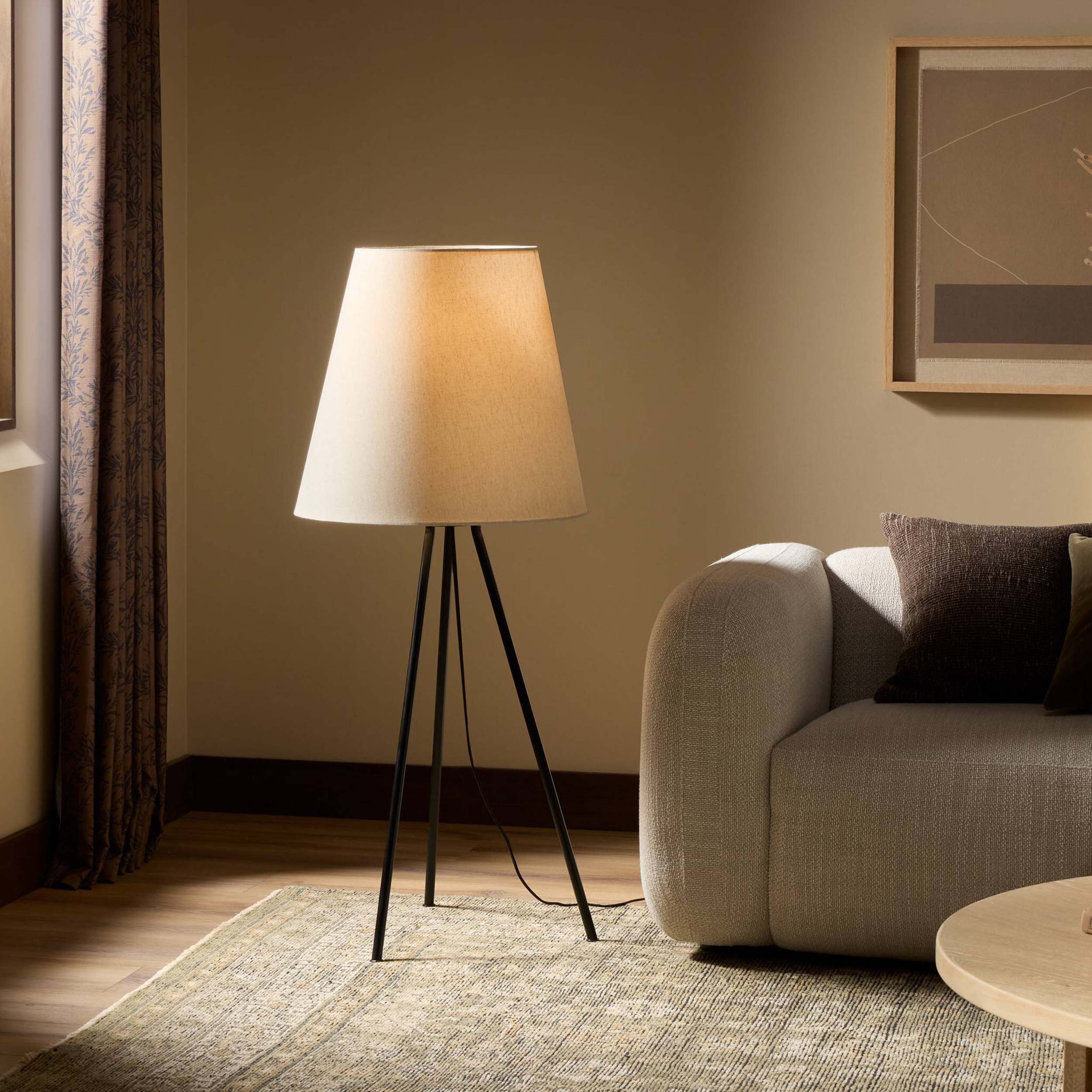 Piama Floor Lamp, Jet Black by Four Hands - Image 4