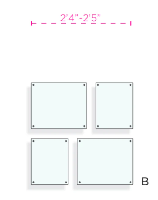 Piccola Double Panel Set of 4 Wallscape (4015D/4015DG) - Image 8