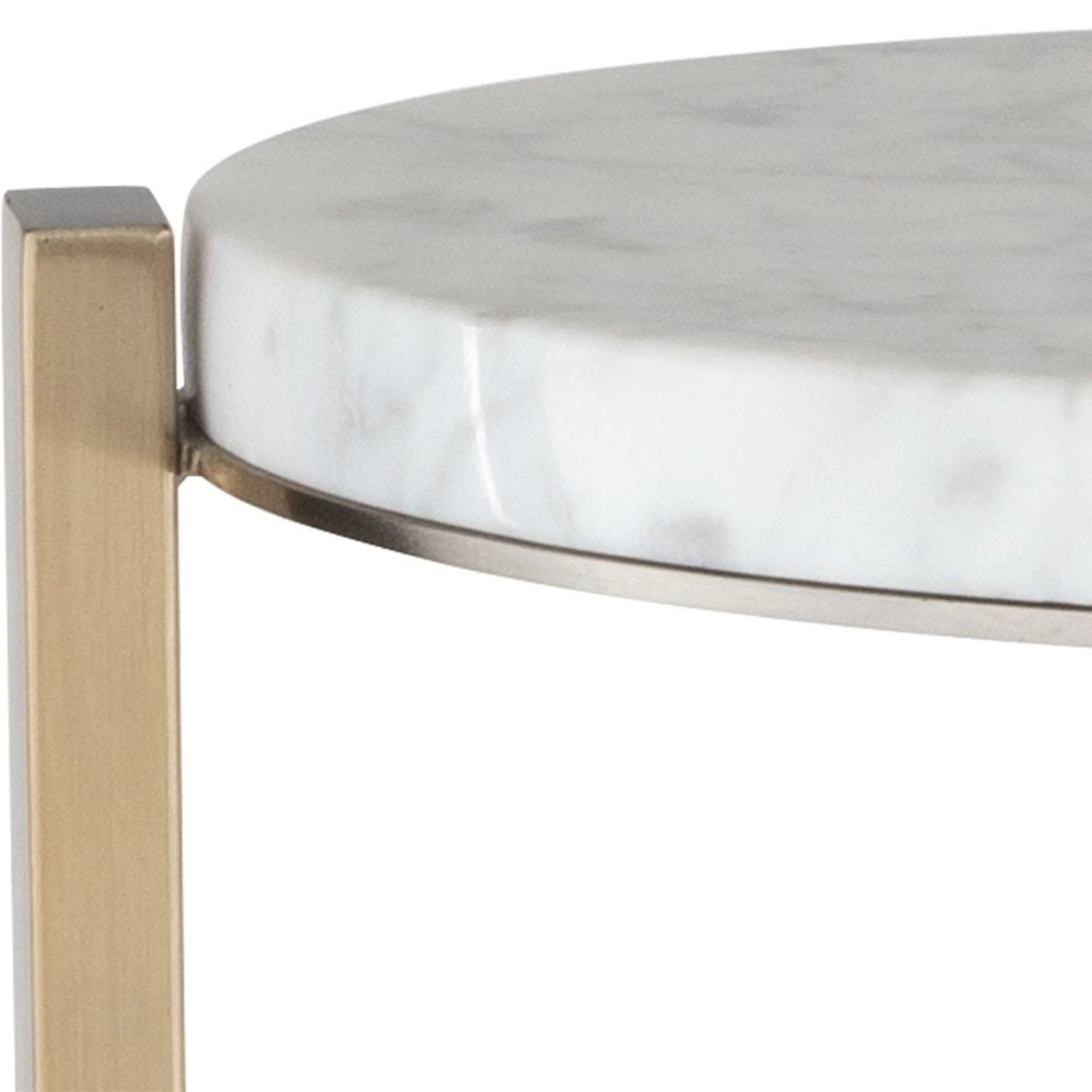 Pietra Drink Table, Antique Brass - Image 4